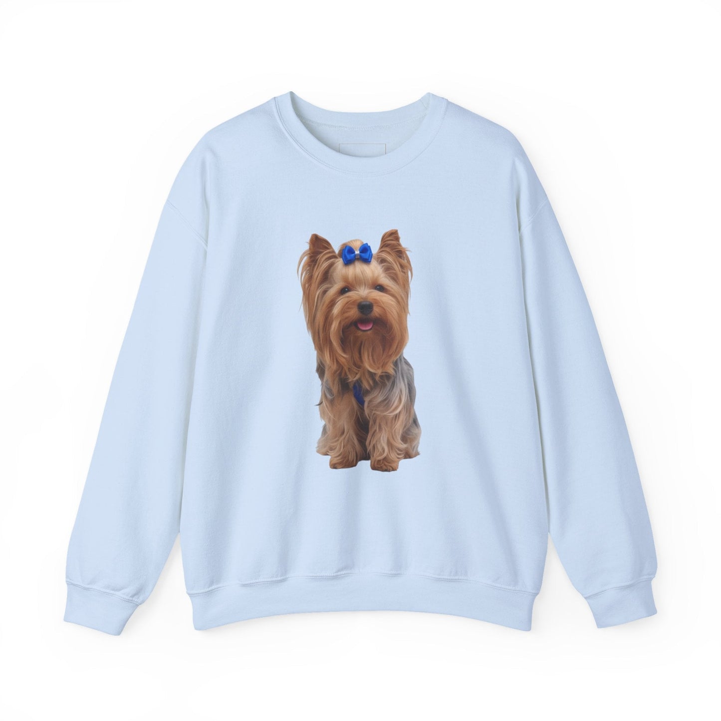 🐾 Felpa AKYCO Yorkshire Terrier con Ritratto di Aky e Impronte Blu, Rosse, Rosa e Verdi - AKYCO