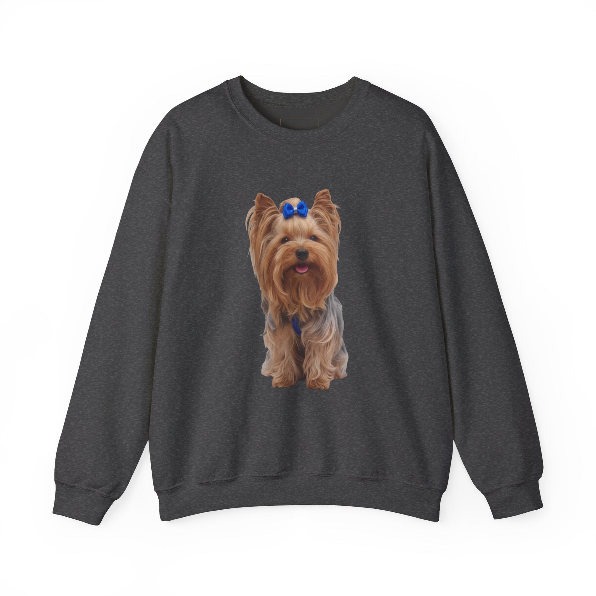 🐾 Felpa AKYCO Yorkshire Terrier con Ritratto di Aky e Impronte Blu, Rosse, Rosa e Verdi - AKYCO