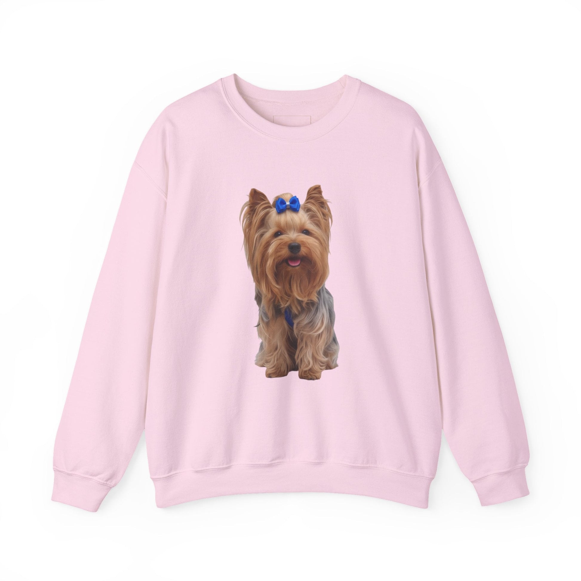 🐾 Felpa AKYCO Yorkshire Terrier con Ritratto di Aky e Impronte Blu, Rosse, Rosa e Verdi - AKYCO