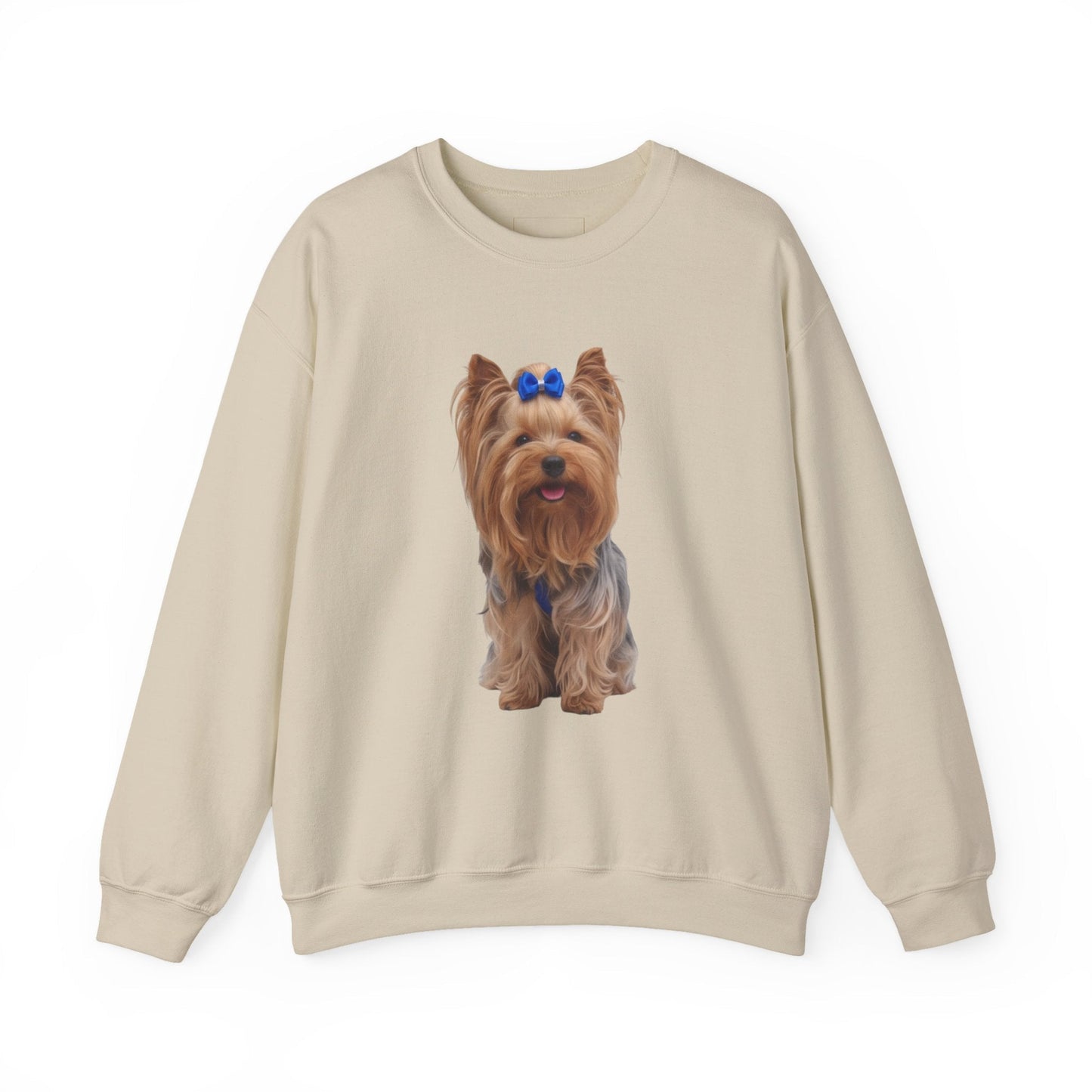 🐾 Felpa AKYCO Yorkshire Terrier con Ritratto di Aky e Impronte Blu, Rosse, Rosa e Verdi - AKYCO