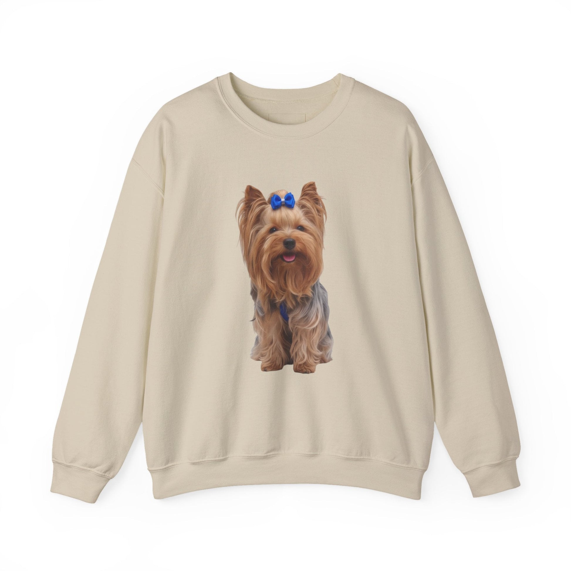 🐾 Felpa AKYCO Yorkshire Terrier con Ritratto di Aky e Impronte Blu, Rosse, Rosa e Verdi - AKYCO