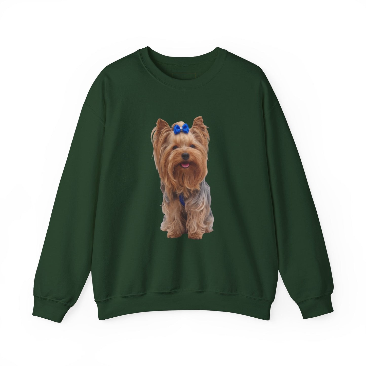 🐾 Felpa AKYCO Yorkshire Terrier con Ritratto di Aky e Impronte Blu, Rosse, Rosa e Verdi - AKYCO
