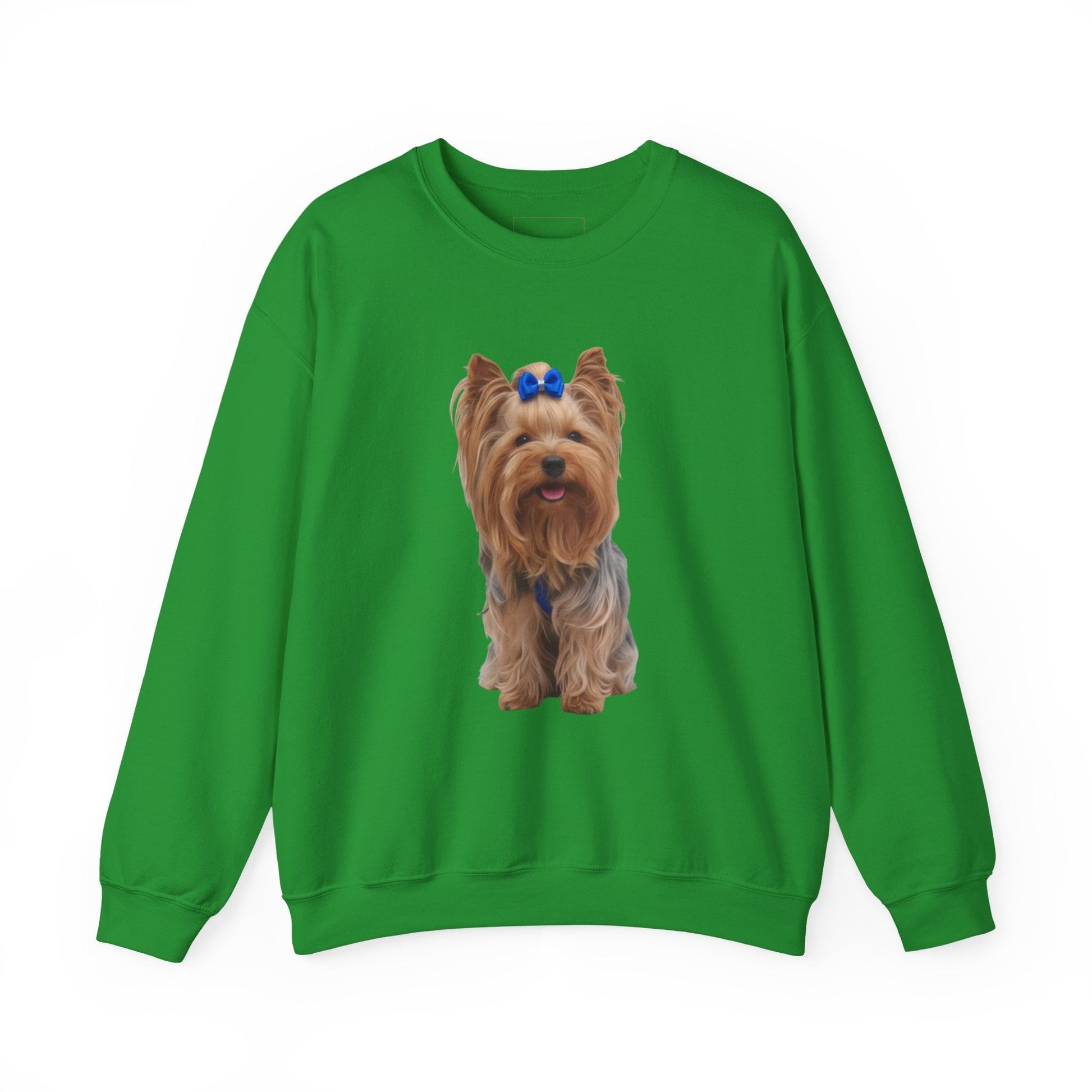 🐾 Felpa AKYCO Yorkshire Terrier con Ritratto di Aky e Impronte Blu, Rosse, Rosa e Verdi - AKYCO