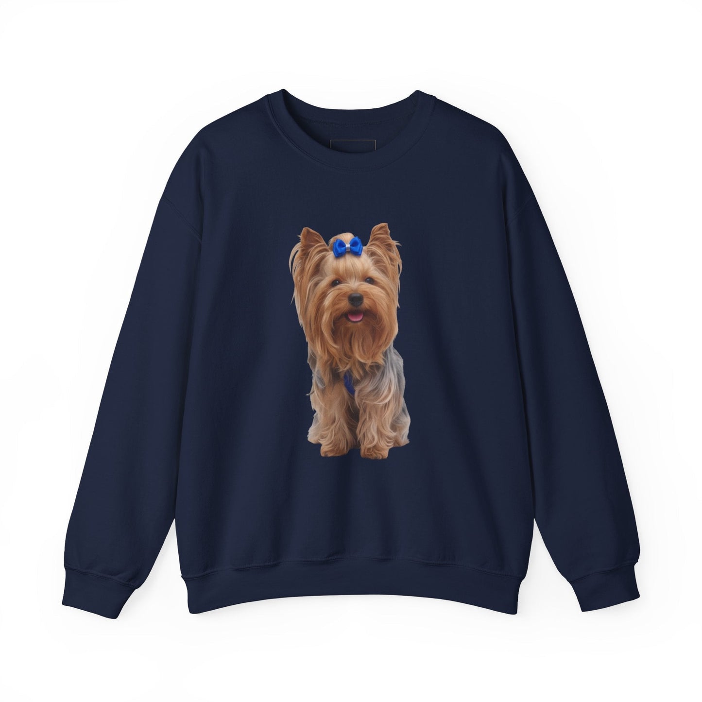 🐾 Felpa AKYCO Yorkshire Terrier con Ritratto di Aky e Impronte Blu, Rosse, Rosa e Verdi - AKYCO