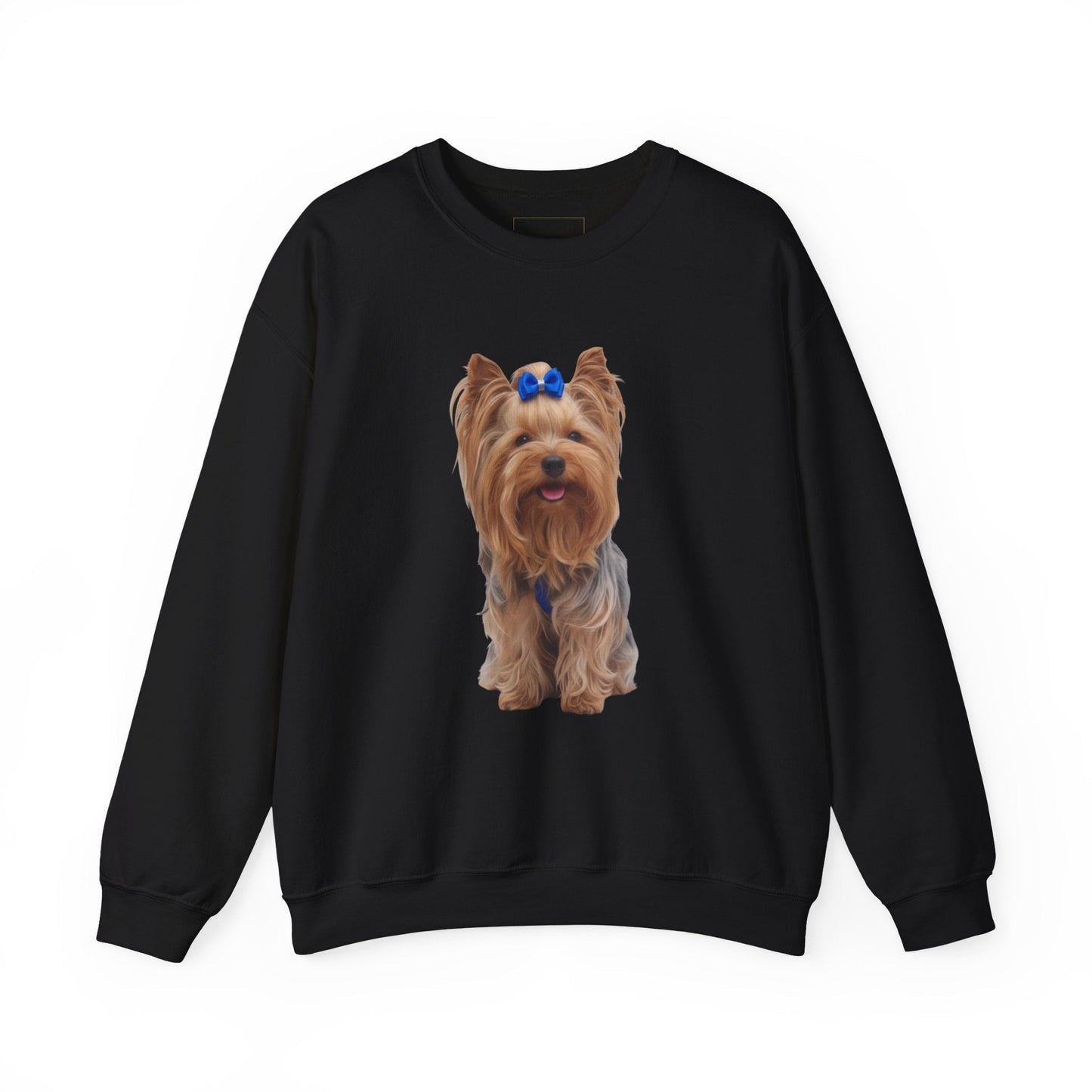 🐾 Felpa AKYCO Yorkshire Terrier con Ritratto di Aky e Impronte Blu, Rosse, Rosa e Verdi - AKYCO