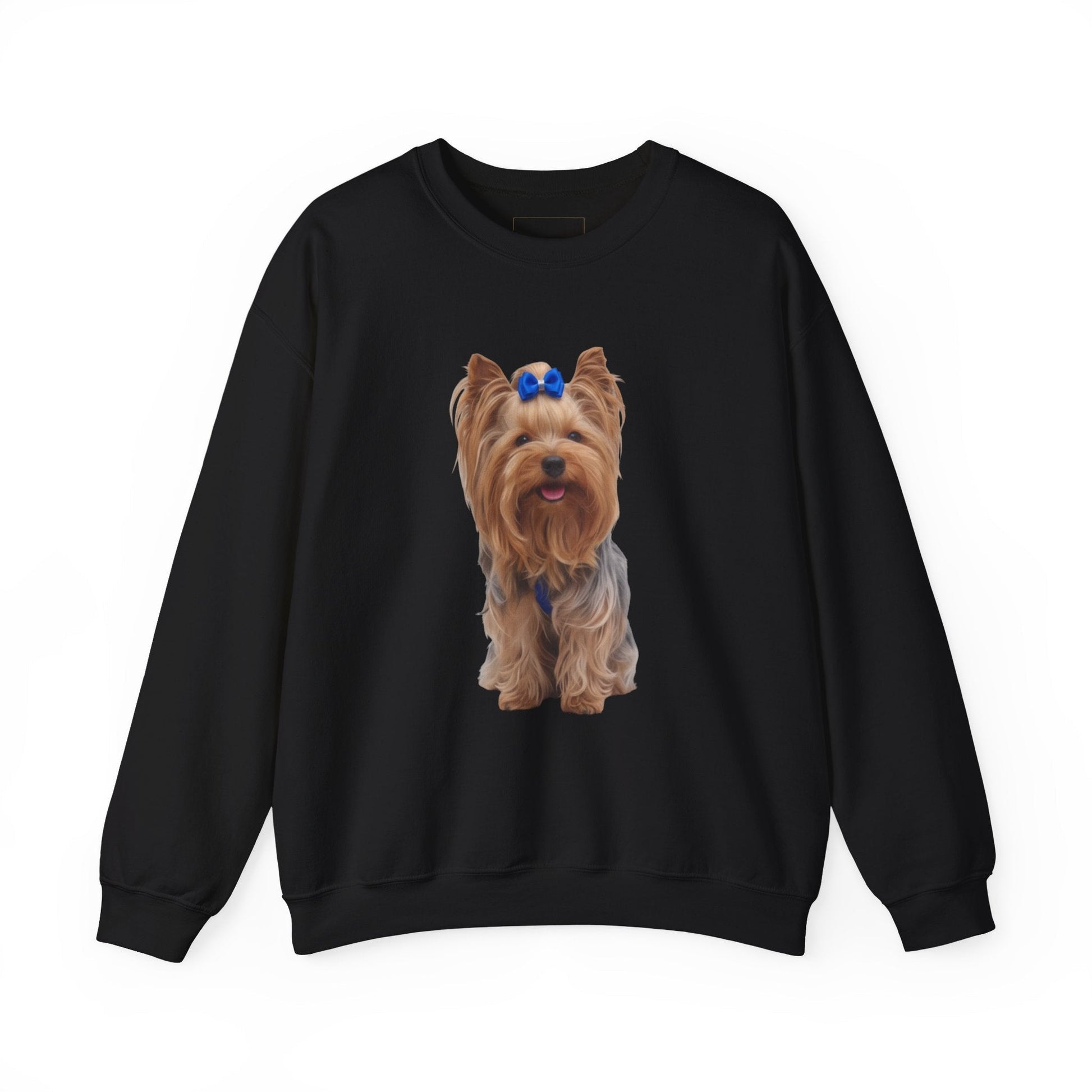 🐾 Felpa AKYCO Yorkshire Terrier con Ritratto di Aky e Impronte Blu, Rosse, Rosa e Verdi - AKYCO