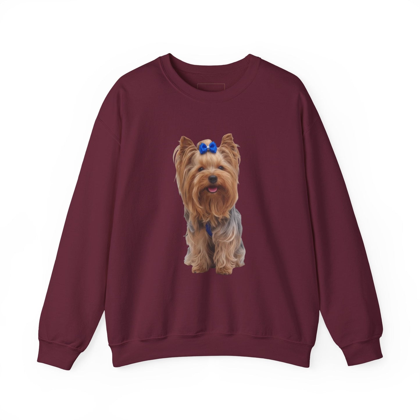 🐾 Felpa AKYCO Yorkshire Terrier con Ritratto di Aky e Impronte Blu, Rosse, Rosa e Verdi - AKYCO