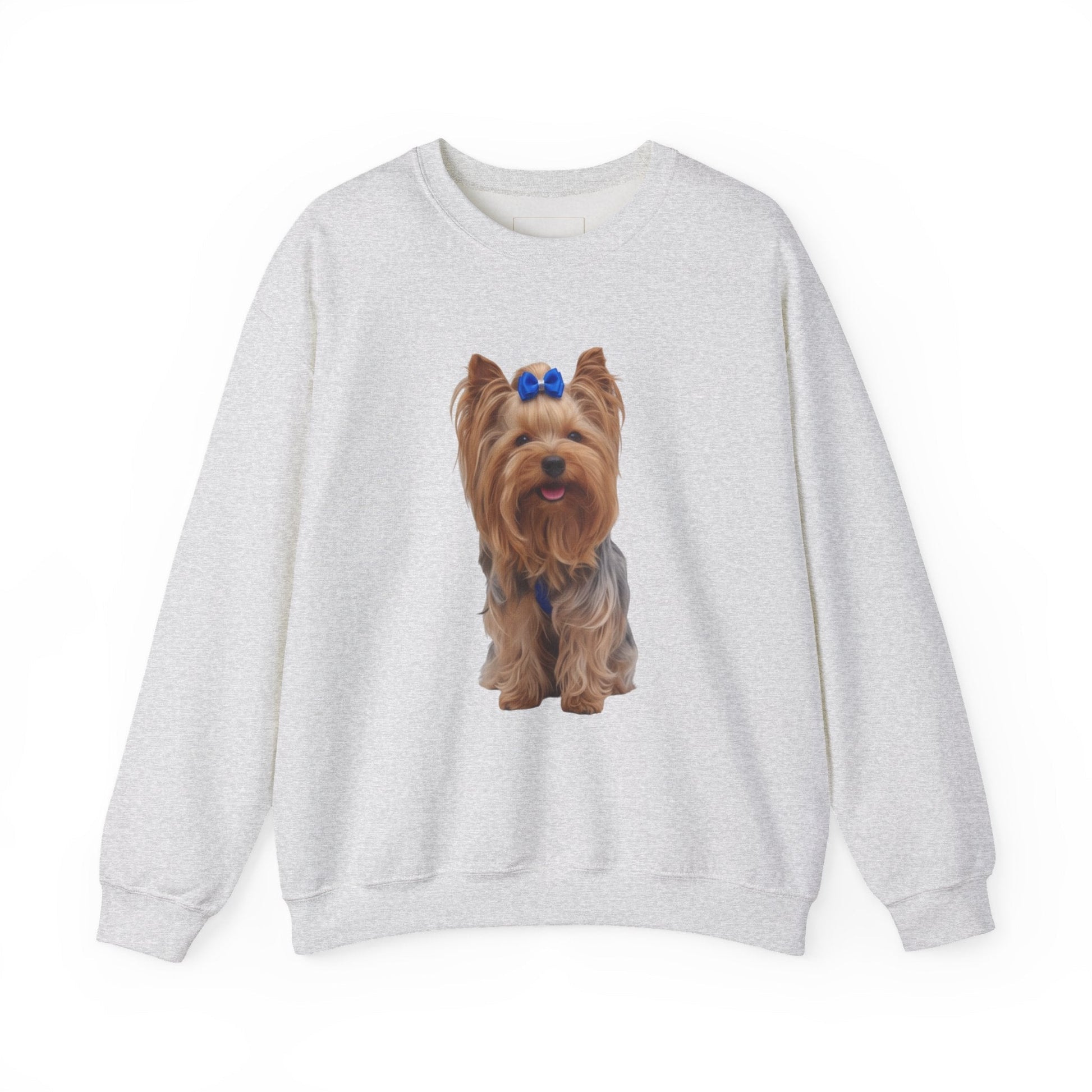 🐾 Felpa AKYCO Yorkshire Terrier con Ritratto di Aky e Impronte Blu, Rosse, Rosa e Verdi - AKYCO