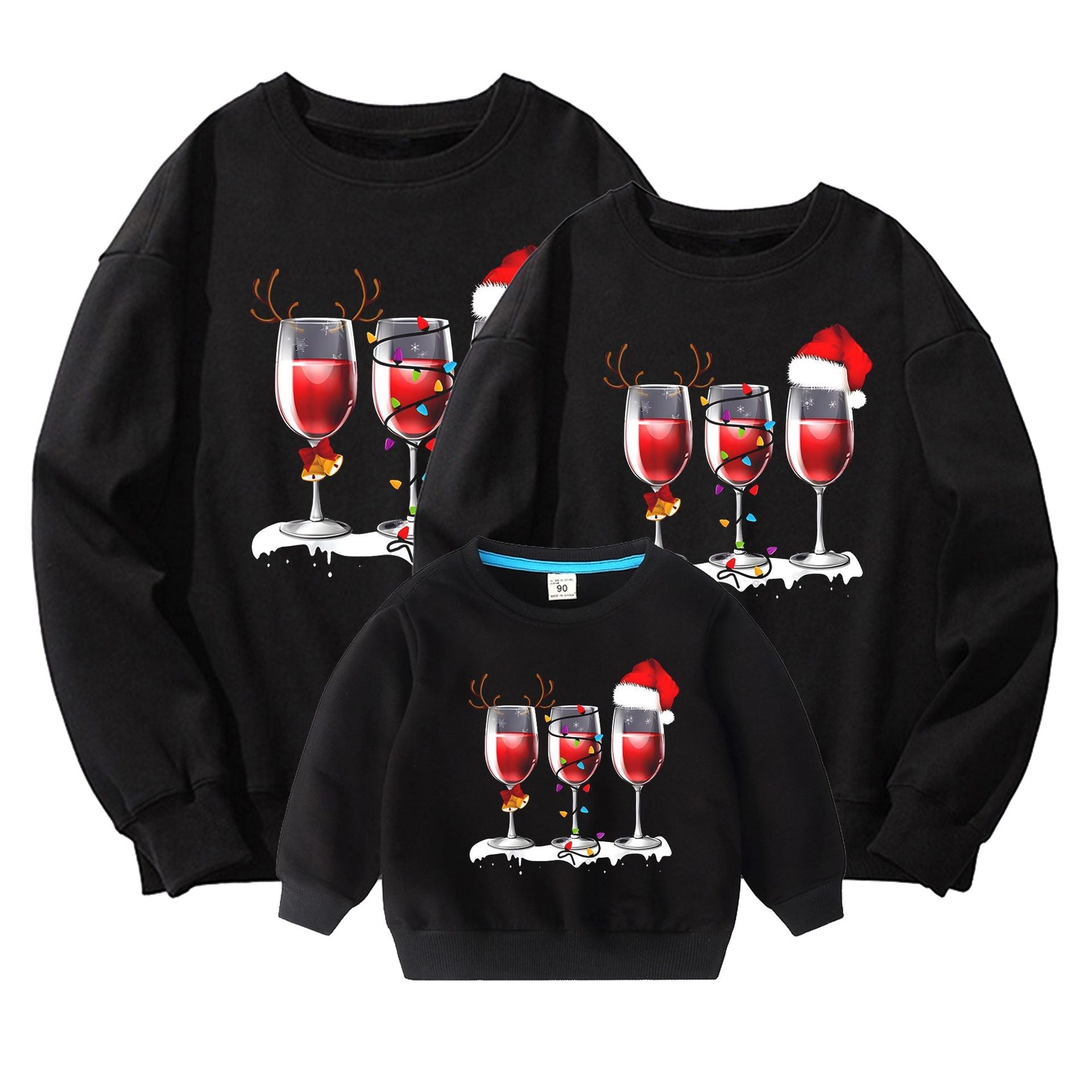 Felpa con Cappuccio Genitore - Figlio in Puro Cotone – Look Coordinato Natale & Capodanno - AKYCO