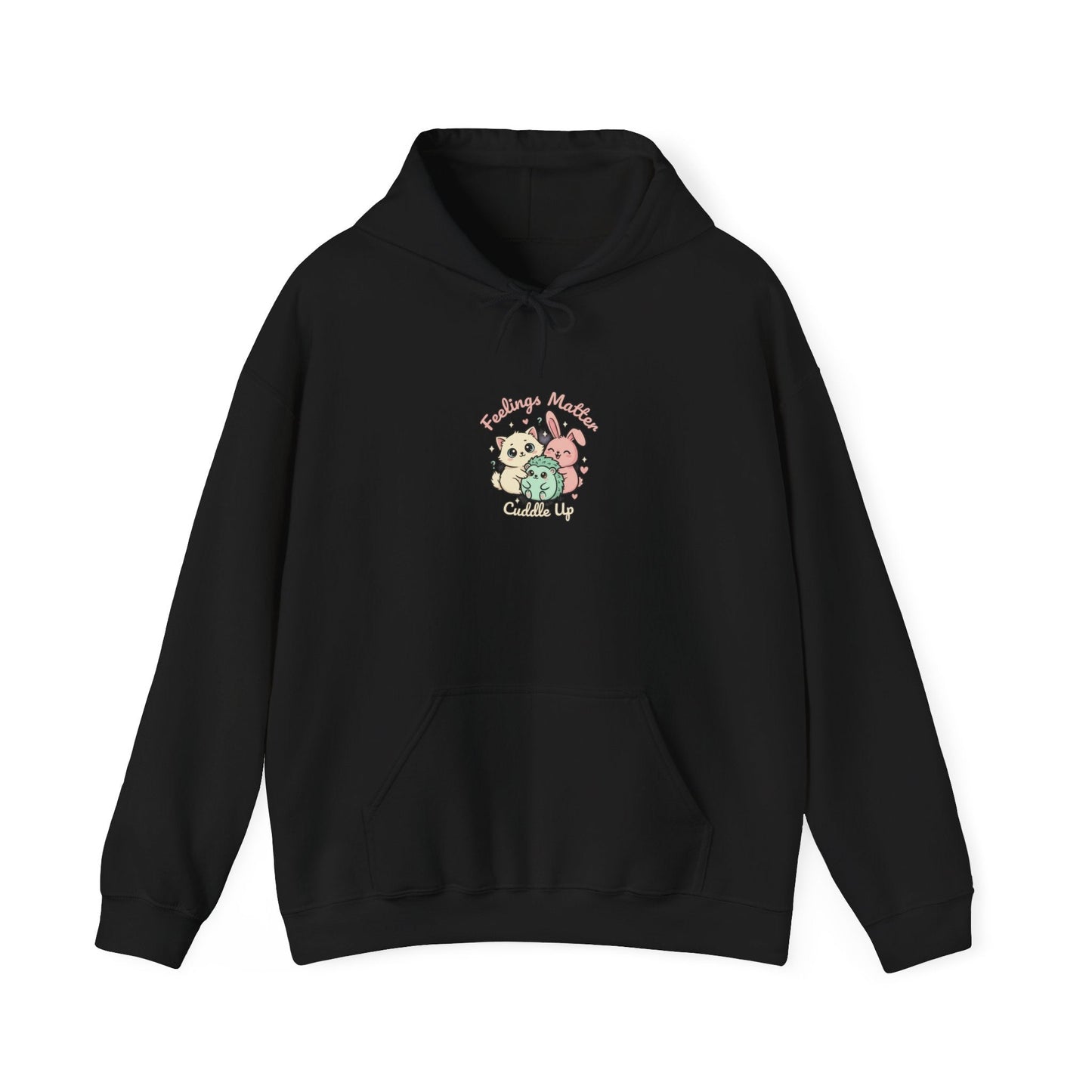 Felpa con Cappuccio Kawaii "Tiny Animals, Big Feelings" – Animaletti Emotivi Pastello - AKYCO