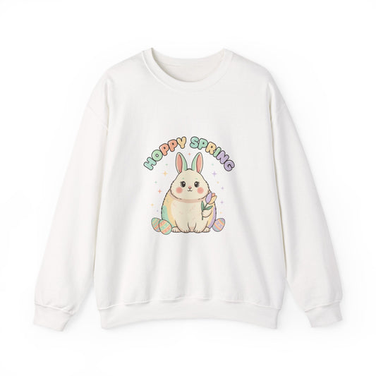 Felpa con Coniglietto Primaverile "Hoppy Spring Bunny" | Pasqua Pastello Stile Cottagecore - AKYCO