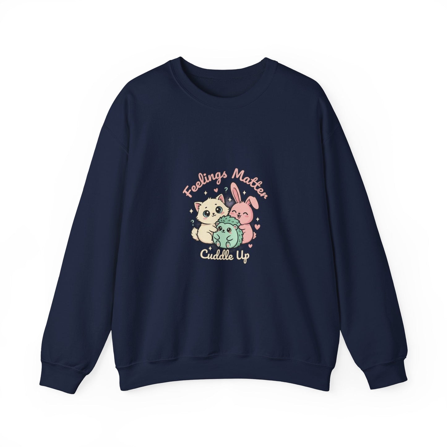 Felpa Girocollo Kawaii Critters Emotivi | Tiny Animals Big Feelings – Arte Pastello Animaletti - AKYCO