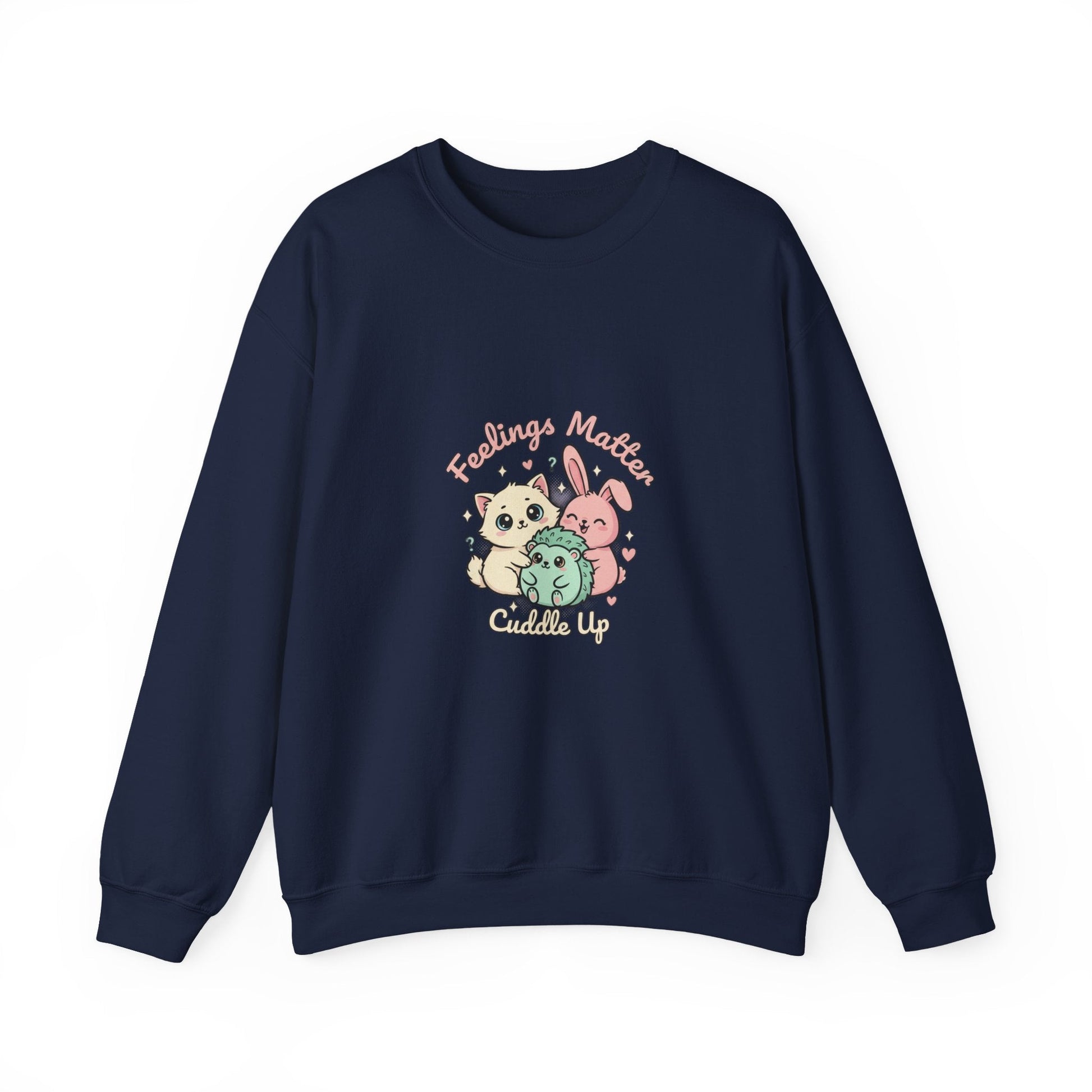 Felpa Girocollo Kawaii Critters Emotivi | Tiny Animals Big Feelings – Arte Pastello Animaletti - AKYCO