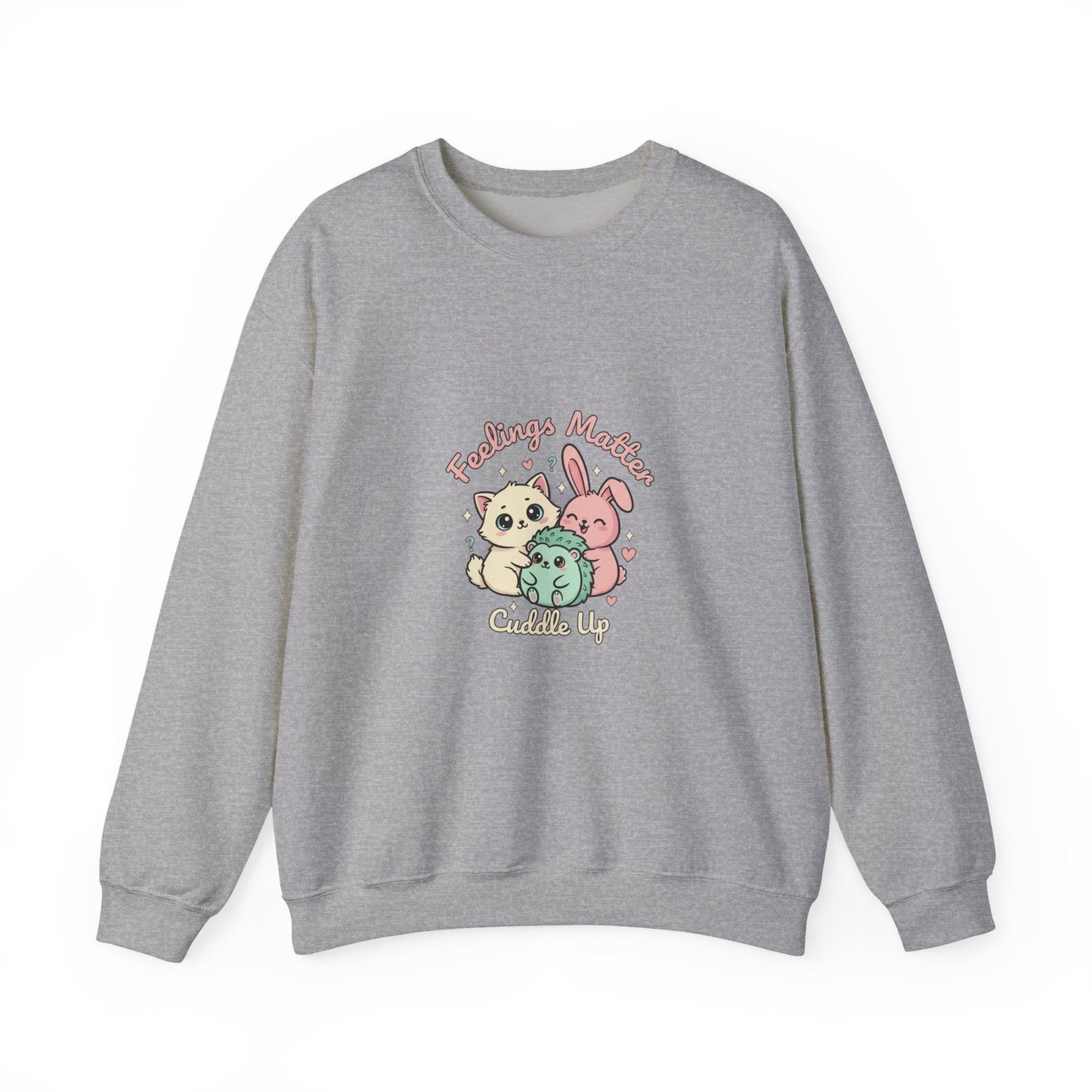 Felpa Girocollo Kawaii Critters Emotivi | Tiny Animals Big Feelings – Arte Pastello Animaletti - AKYCO