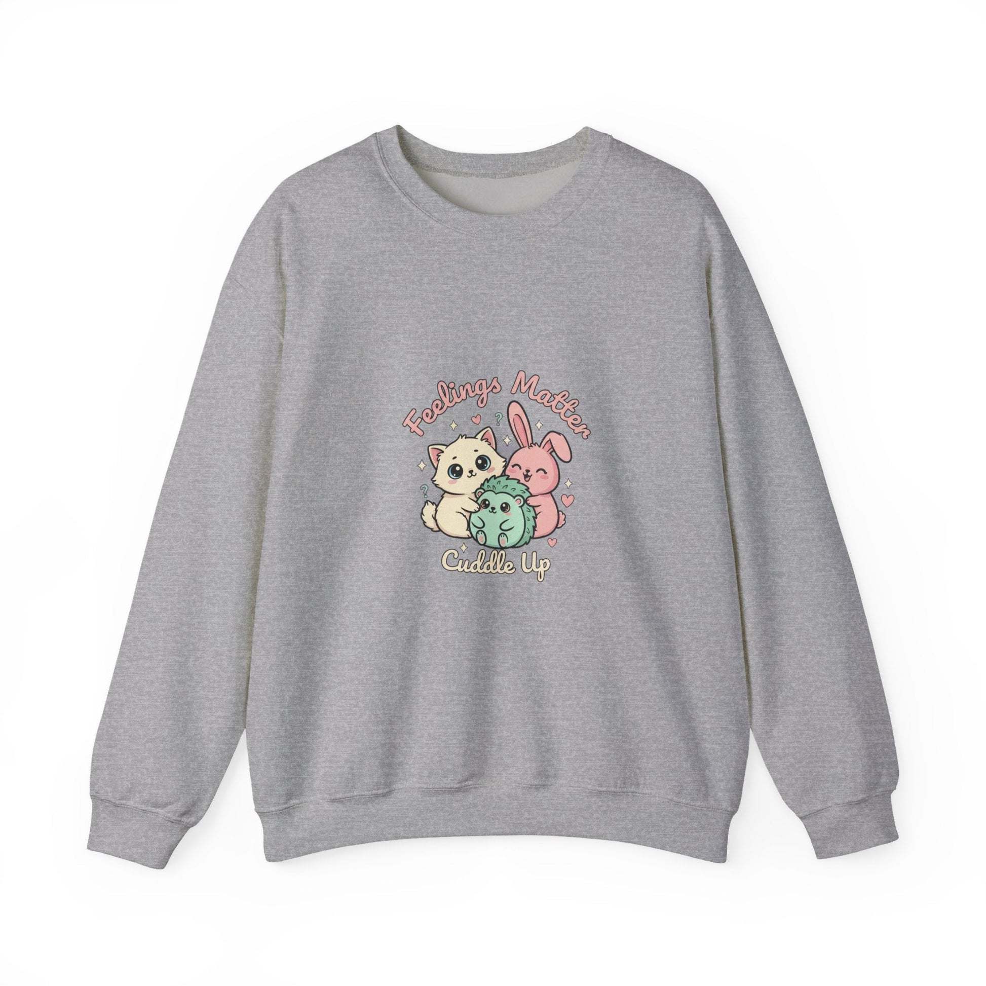 Felpa Girocollo Kawaii Critters Emotivi | Tiny Animals Big Feelings – Arte Pastello Animaletti - AKYCO