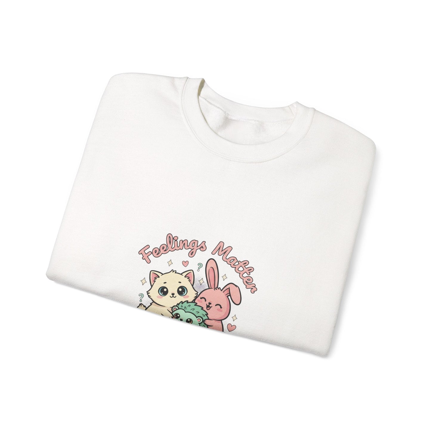 Felpa Girocollo Kawaii Critters Emotivi | Tiny Animals Big Feelings – Arte Pastello Animaletti - AKYCO