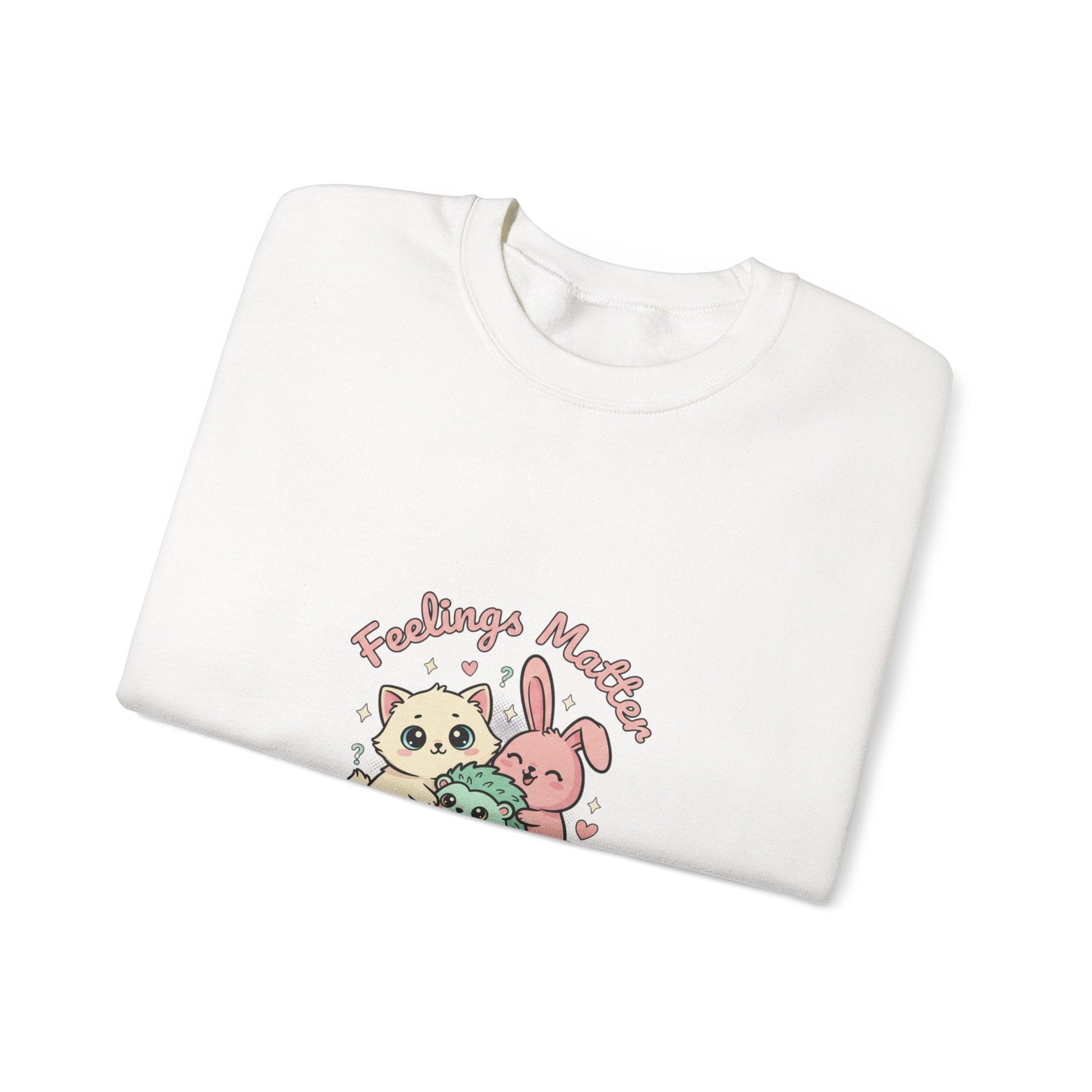 Felpa Girocollo Kawaii Critters Emotivi | Tiny Animals Big Feelings – Arte Pastello Animaletti - AKYCO