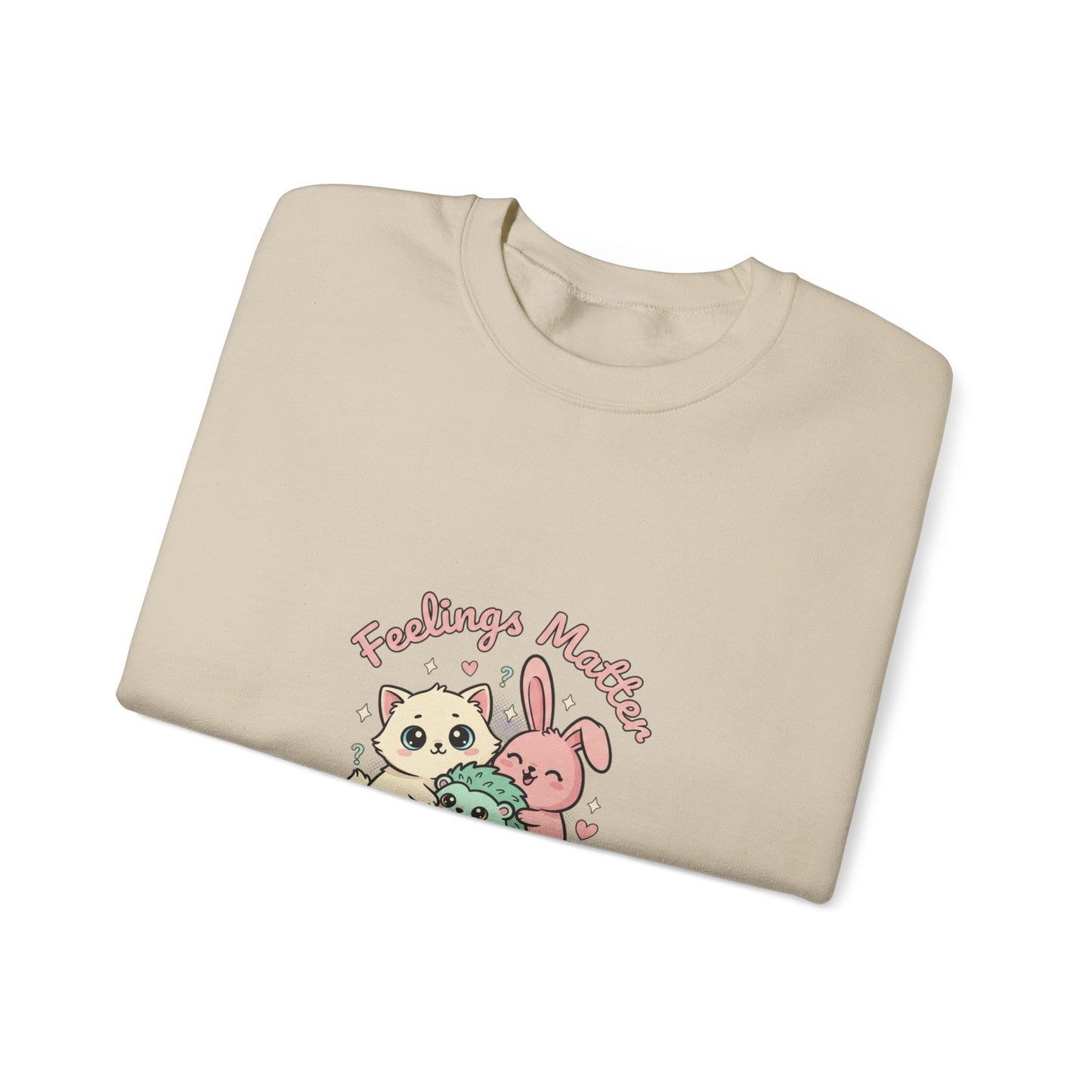 Felpa Girocollo Kawaii Critters Emotivi | Tiny Animals Big Feelings – Arte Pastello Animaletti - AKYCO