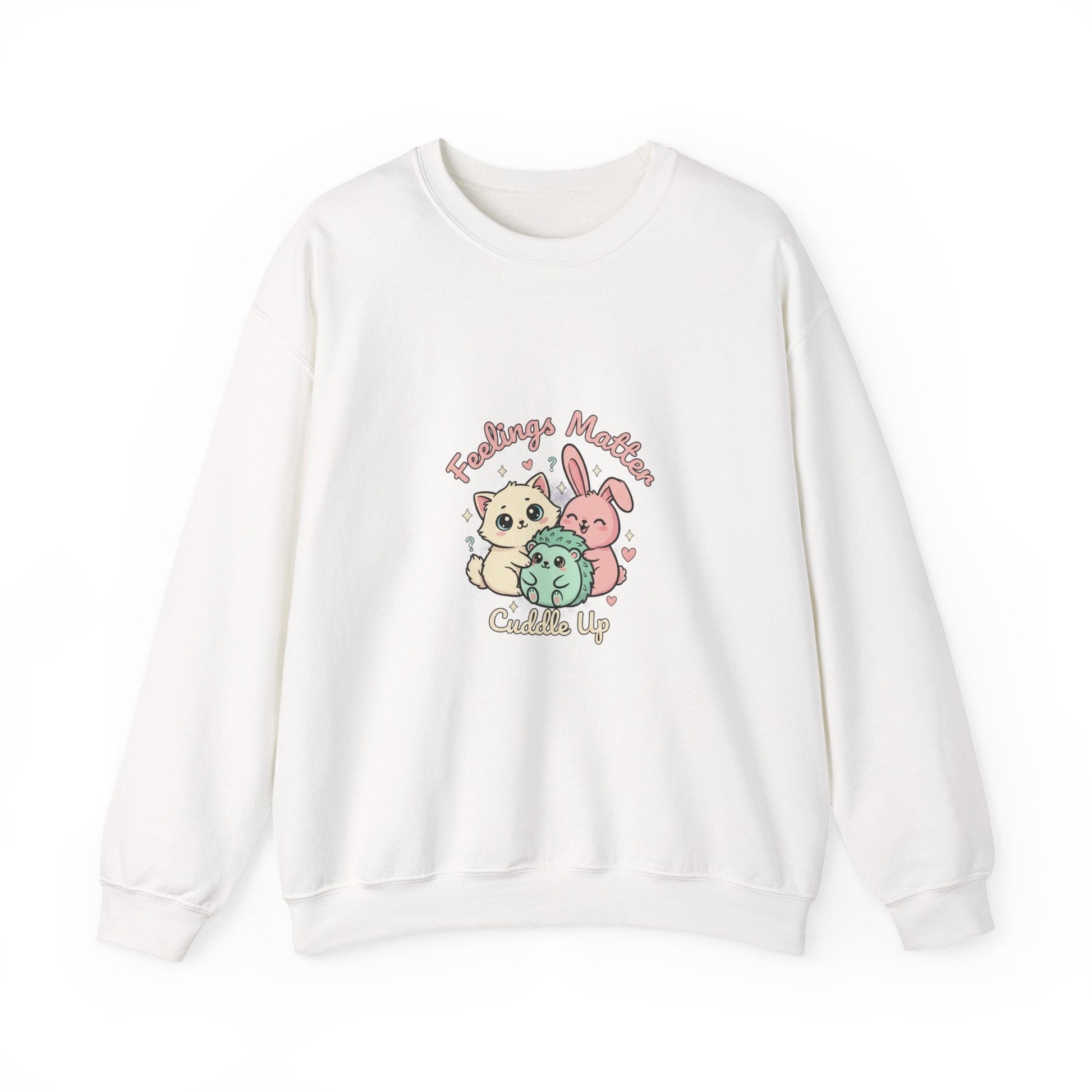 Felpa Girocollo Kawaii Critters Emotivi | Tiny Animals Big Feelings – Arte Pastello Animaletti - AKYCO