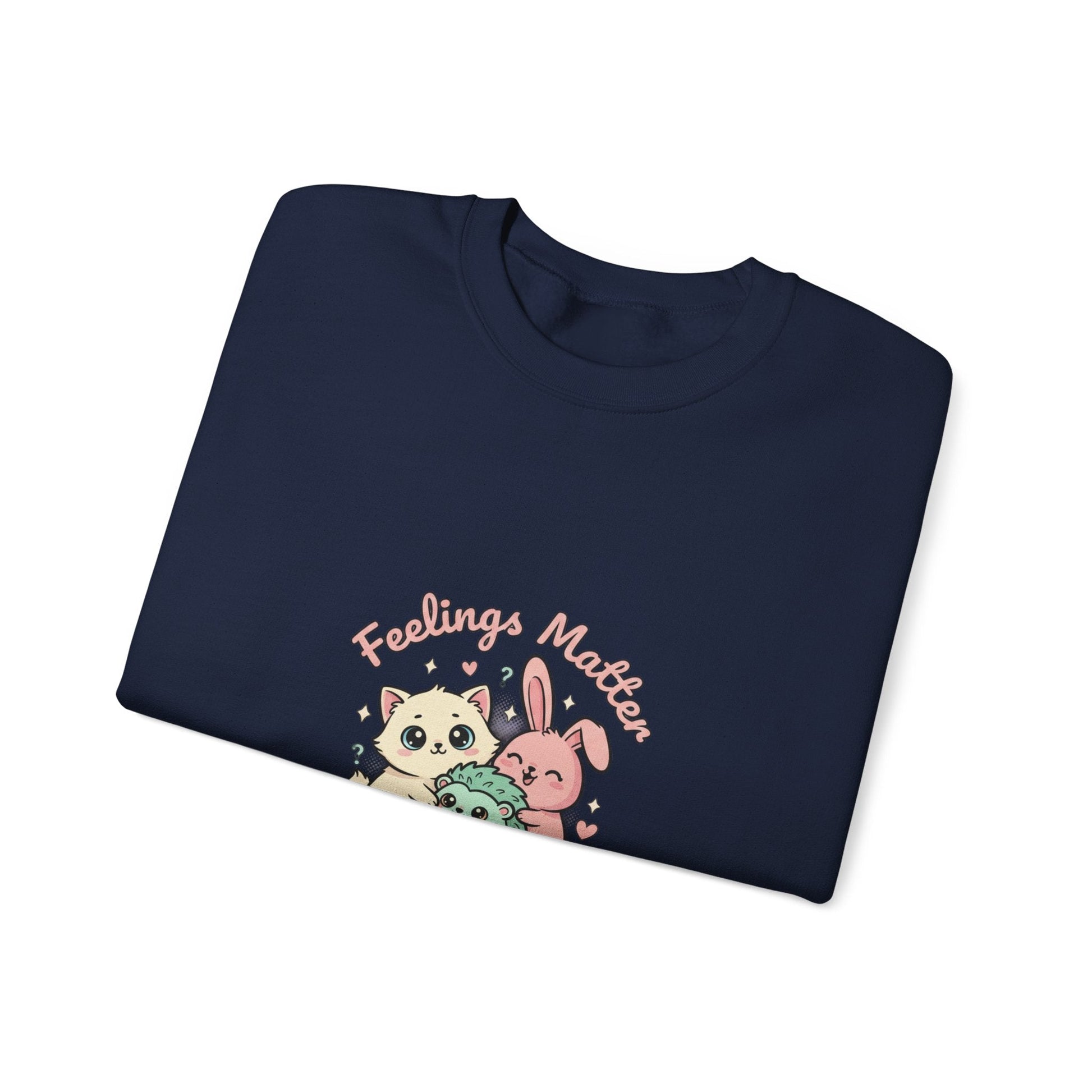 Felpa Girocollo Kawaii Critters Emotivi | Tiny Animals Big Feelings – Arte Pastello Animaletti - AKYCO