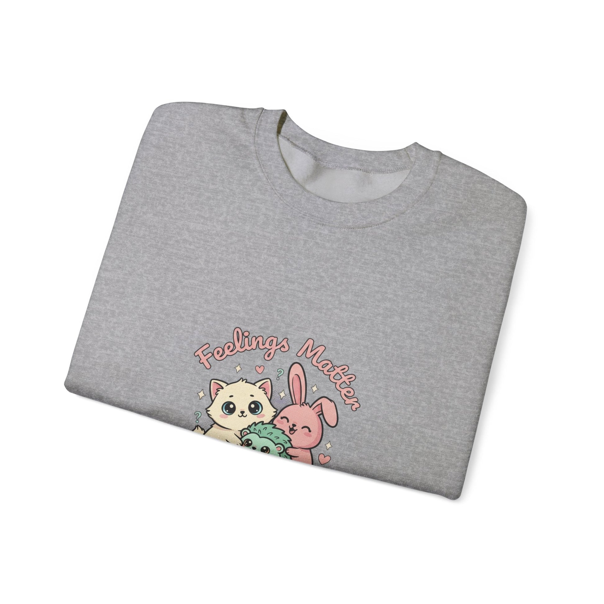 Felpa Girocollo Kawaii Critters Emotivi | Tiny Animals Big Feelings – Arte Pastello Animaletti - AKYCO