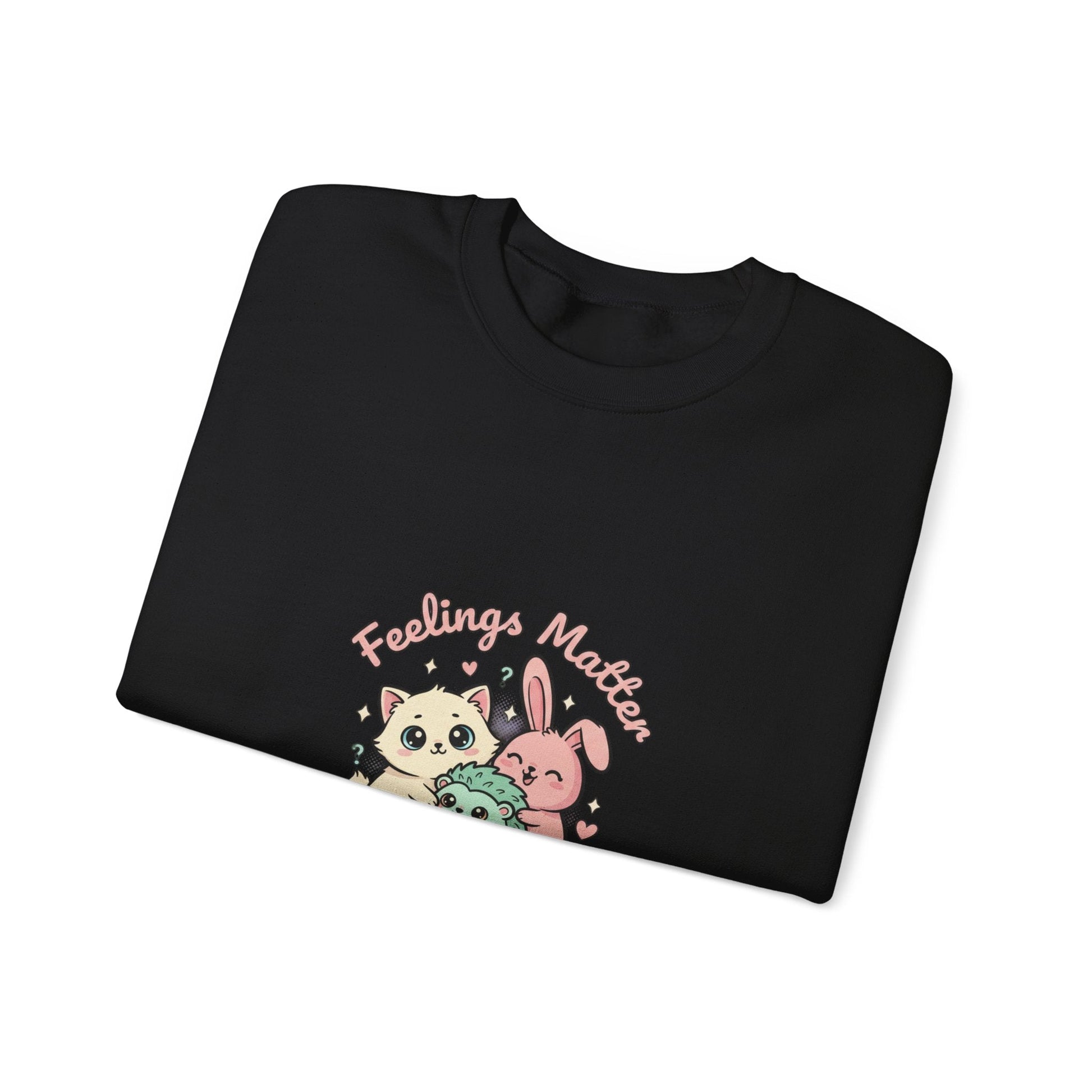 Felpa Girocollo Kawaii Critters Emotivi | Tiny Animals Big Feelings – Arte Pastello Animaletti - AKYCO