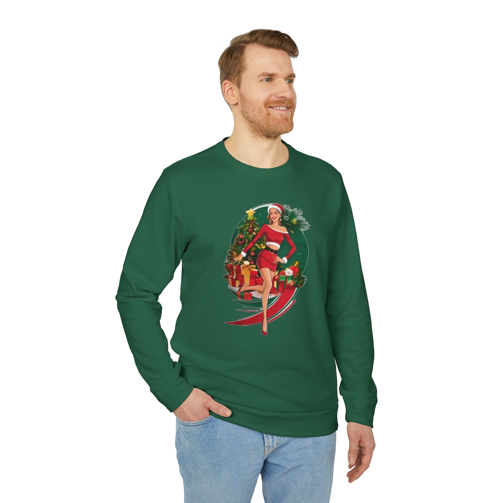 Felpa Girocollo Unisex Festiva - Design "Holiday Cheer" by Adidas - Aky & Co.