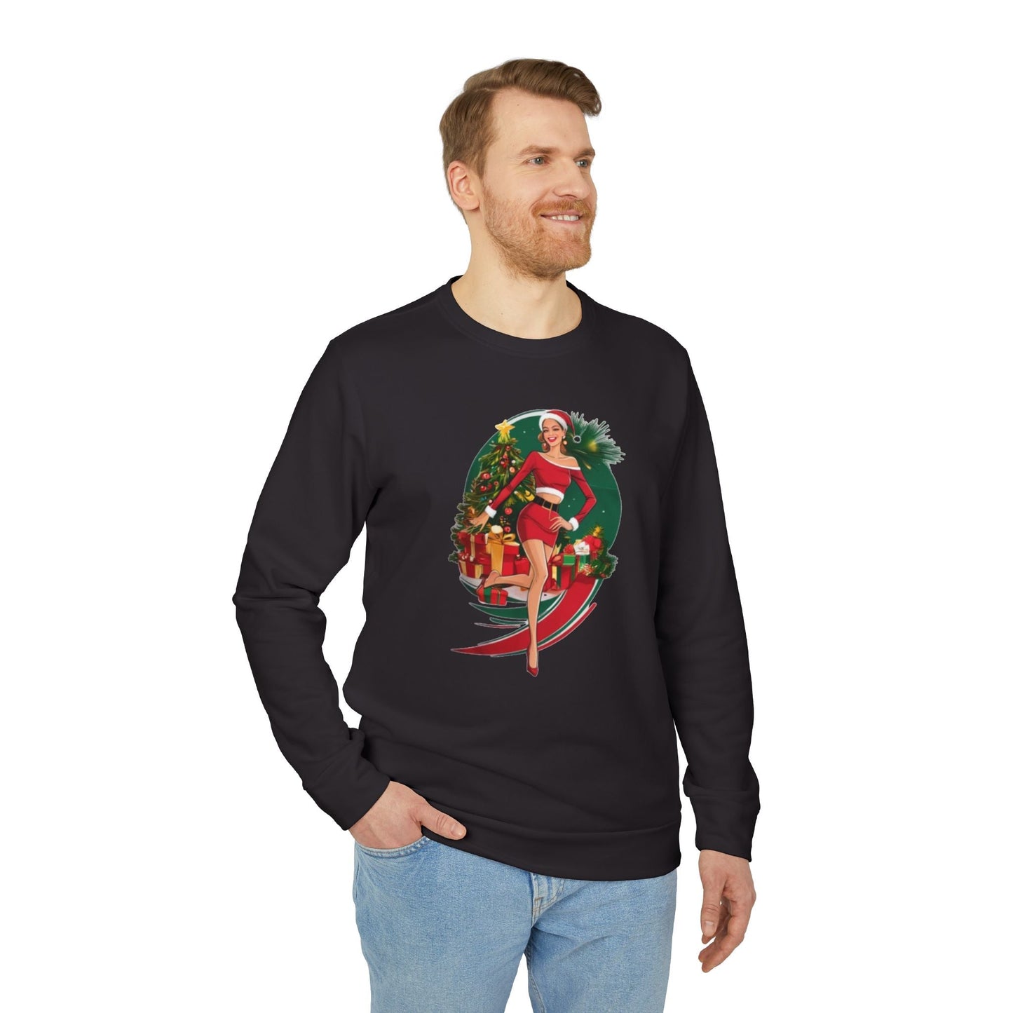 Felpa Girocollo Unisex Festiva - Design "Holiday Cheer" by Adidas - Aky & Co.