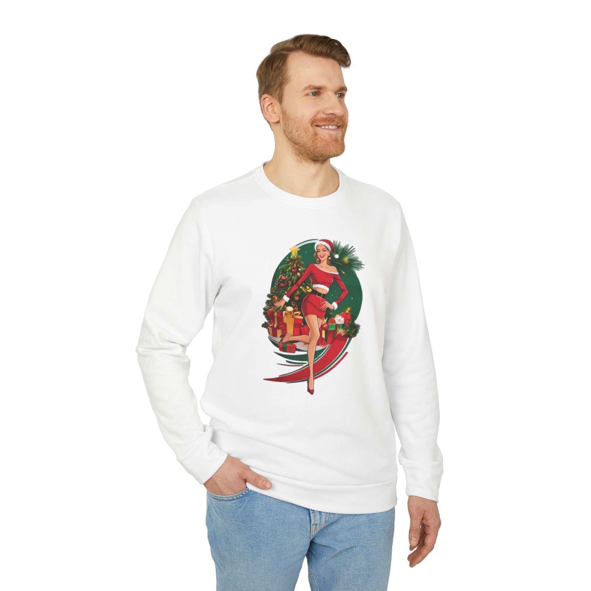 Felpa Girocollo Unisex Festiva - Design "Holiday Cheer" by Adidas - Aky & Co.