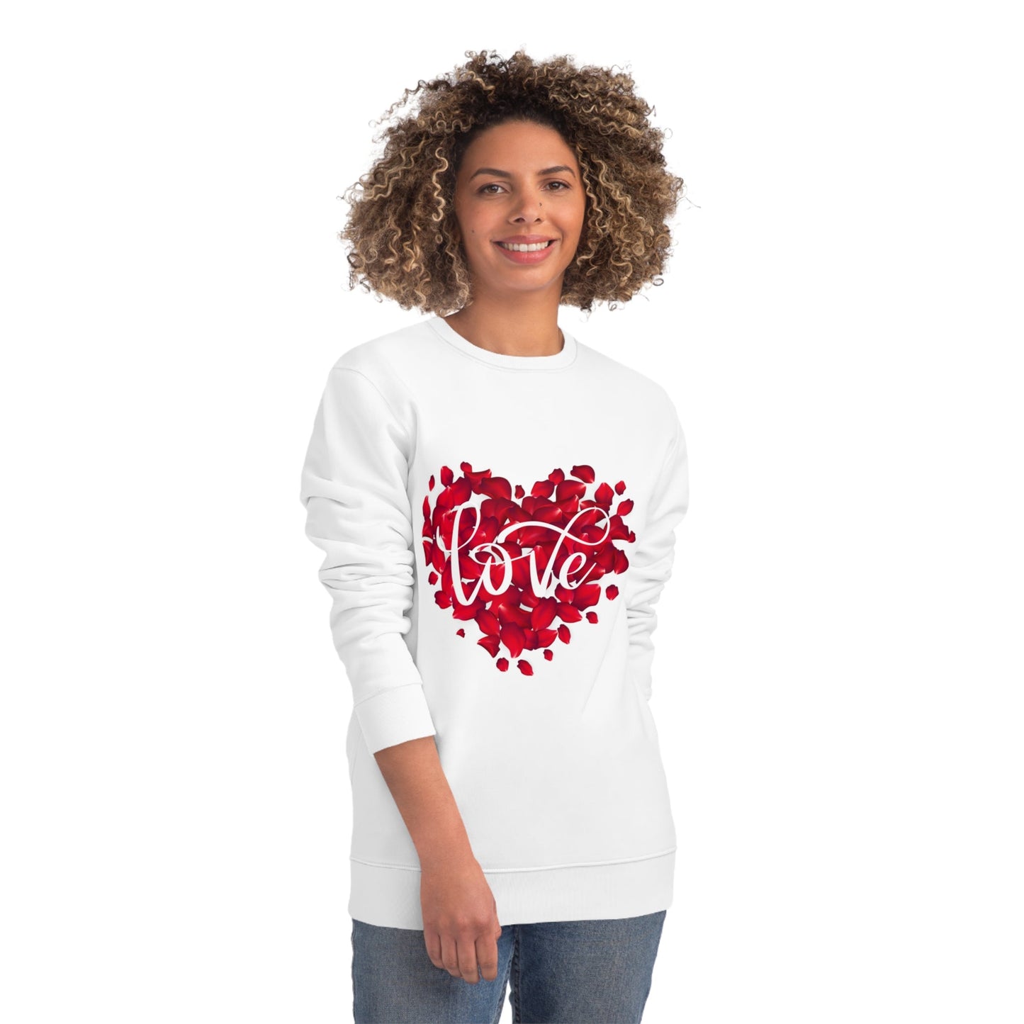 Felpa Unisex Love Heart Roses - Perfetta per San Valentino e Momenti di Comfort - Aky & Co.