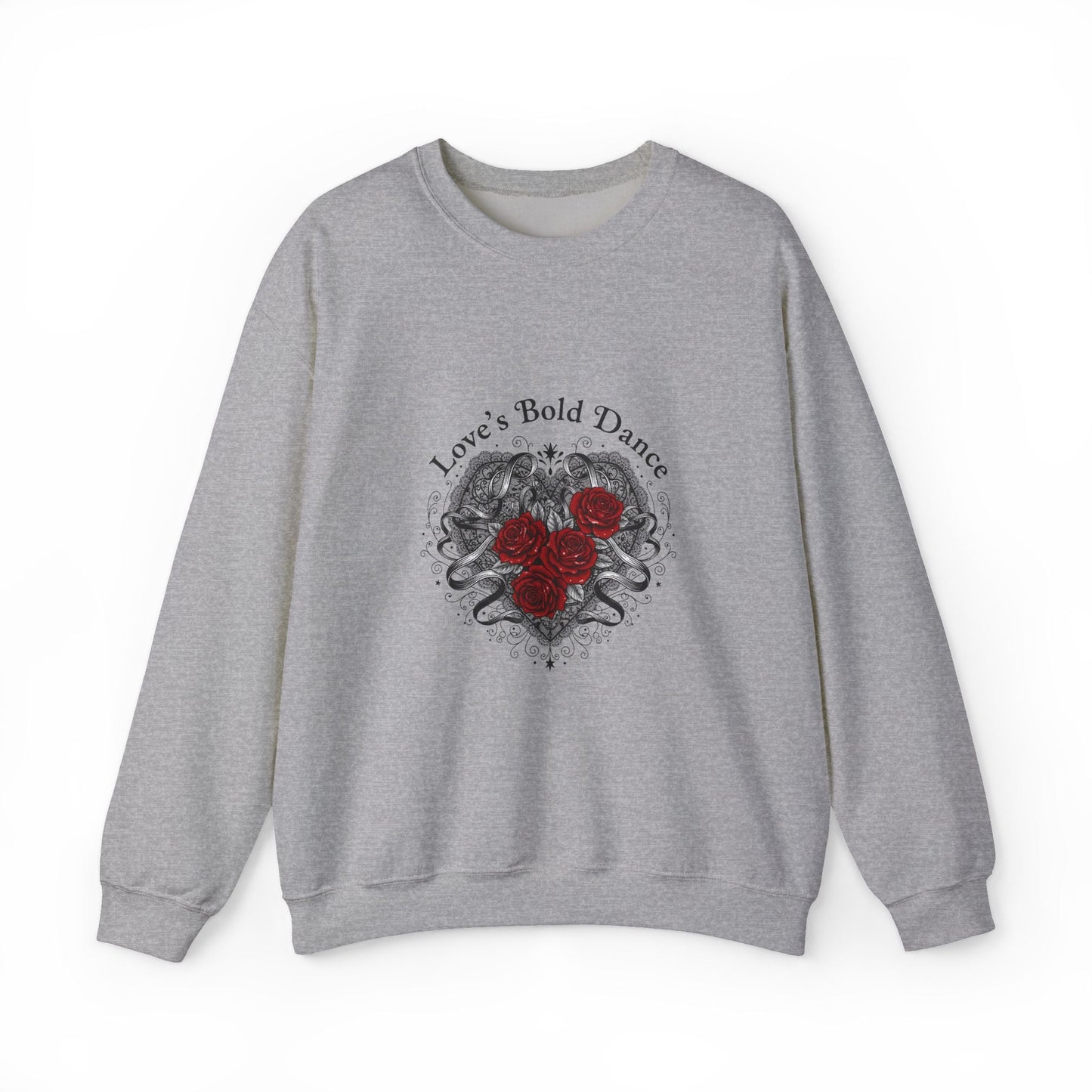 Gothic Romance Heart Crewneck Sweatshirt | 80s Nostalgia, New Romantic - AKYCO