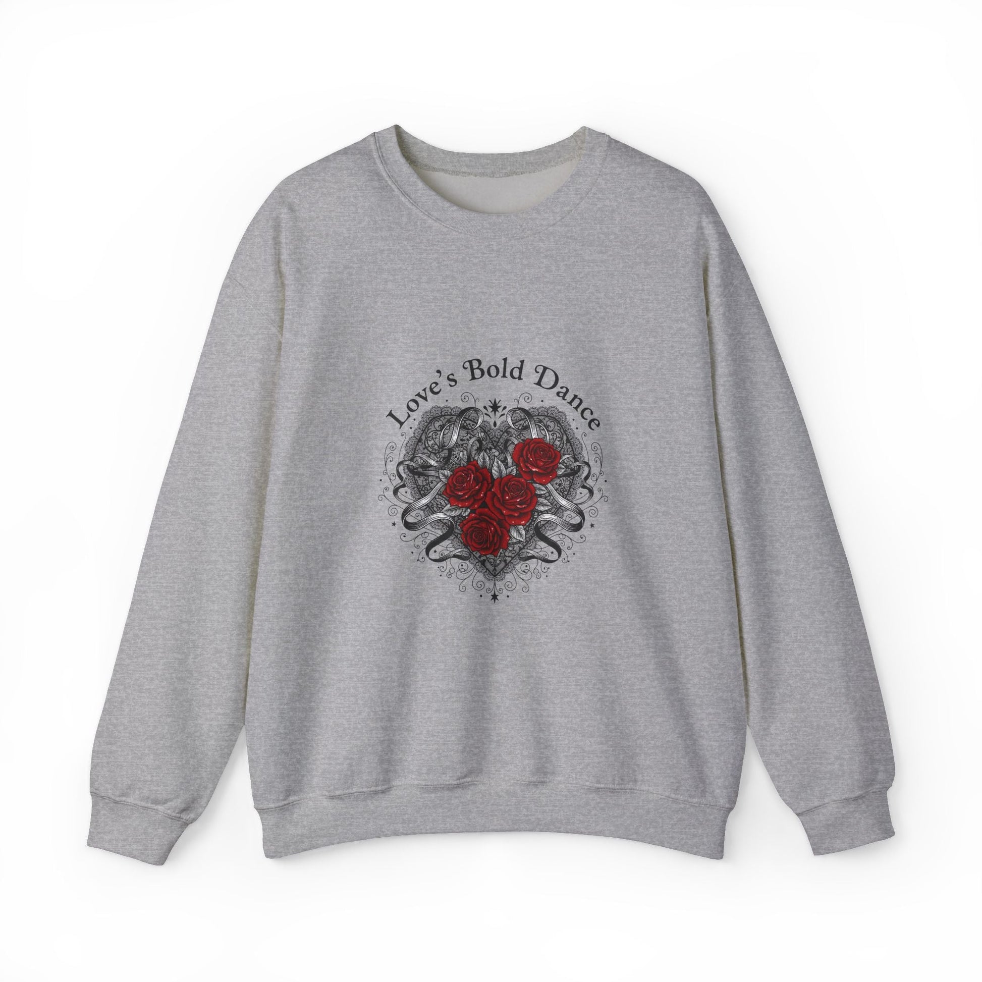 Gothic Romance Heart Crewneck Sweatshirt | 80s Nostalgia, New Romantic - AKYCO