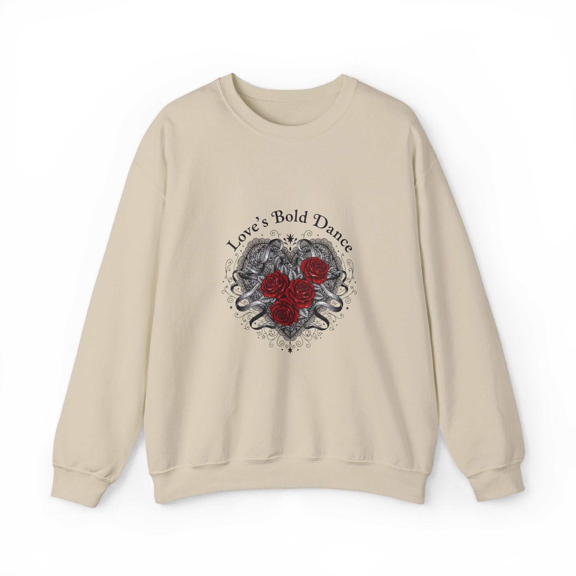 Gothic Romance Heart Crewneck Sweatshirt | 80s Nostalgia, New Romantic - AKYCO