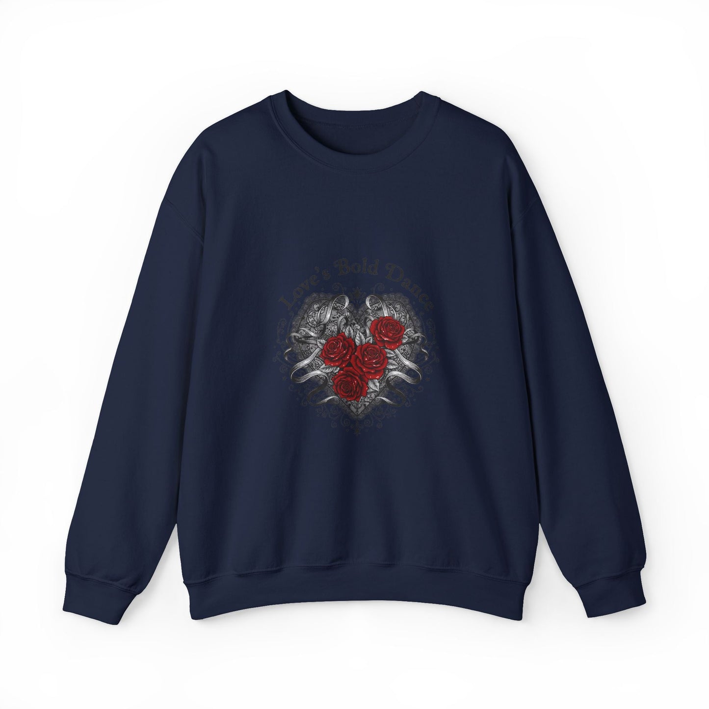 Gothic Romance Heart Crewneck Sweatshirt | 80s Nostalgia, New Romantic - AKYCO