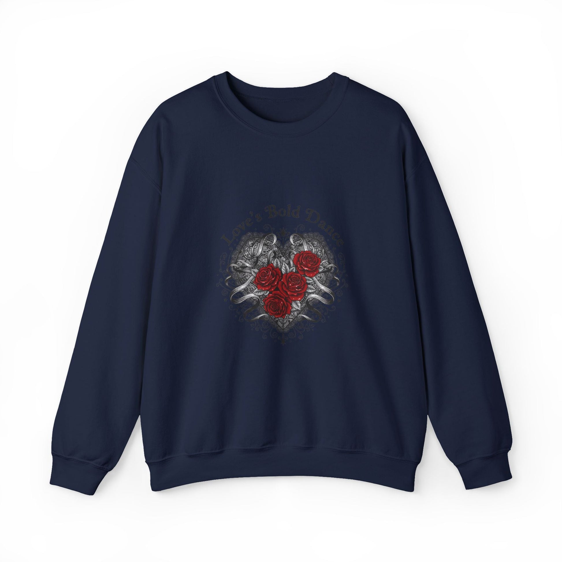 Gothic Romance Heart Crewneck Sweatshirt | 80s Nostalgia, New Romantic - AKYCO