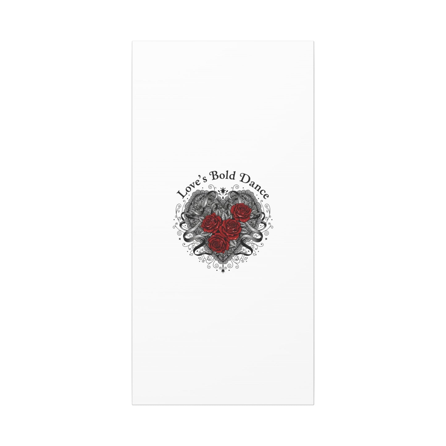 Gothic Romance Heart Roses Canvas | Nu Romantic 80s Nostalgia, Valentine Punk - AKYCO