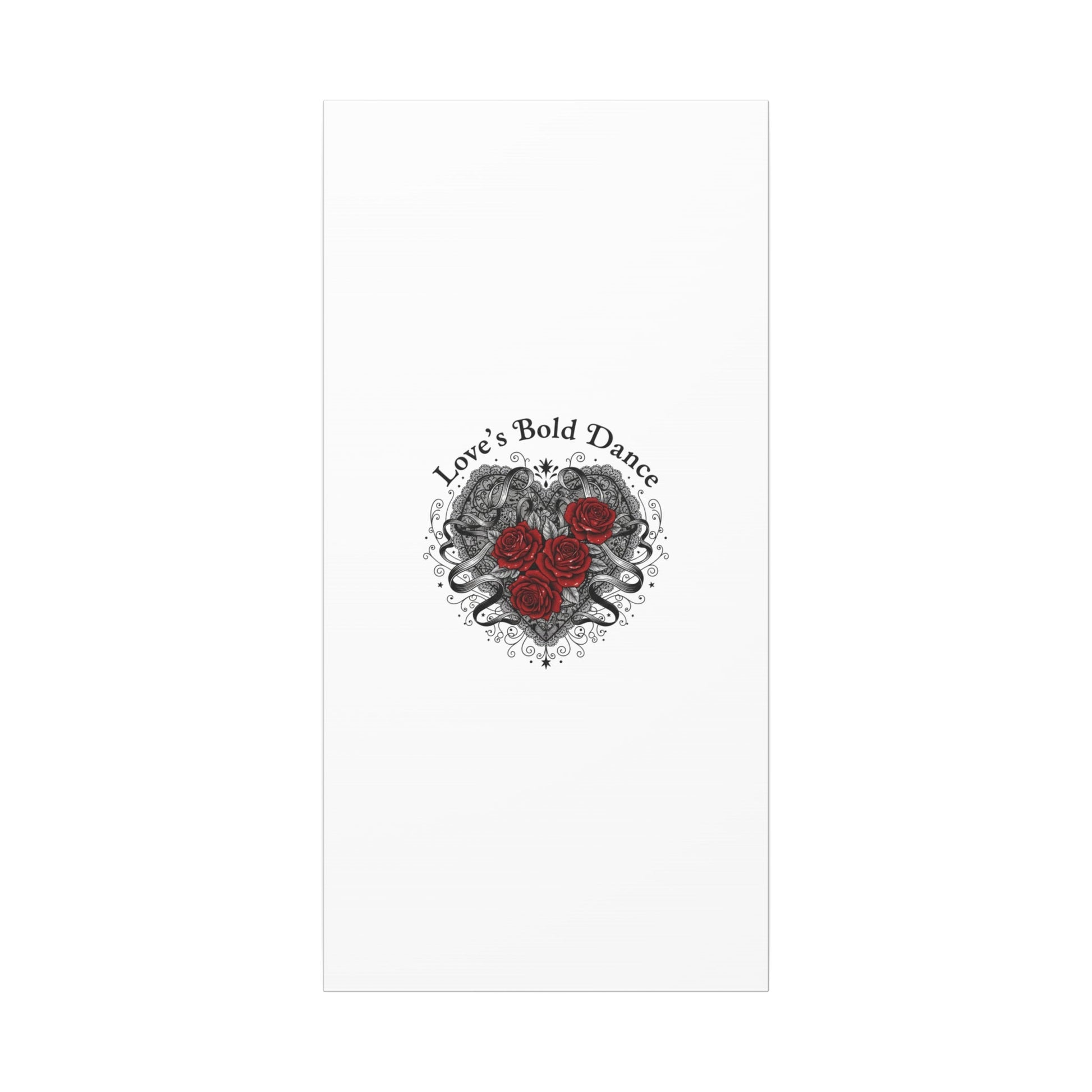 Gothic Romance Heart Roses Canvas | Nu Romantic 80s Nostalgia, Valentine Punk - AKYCO