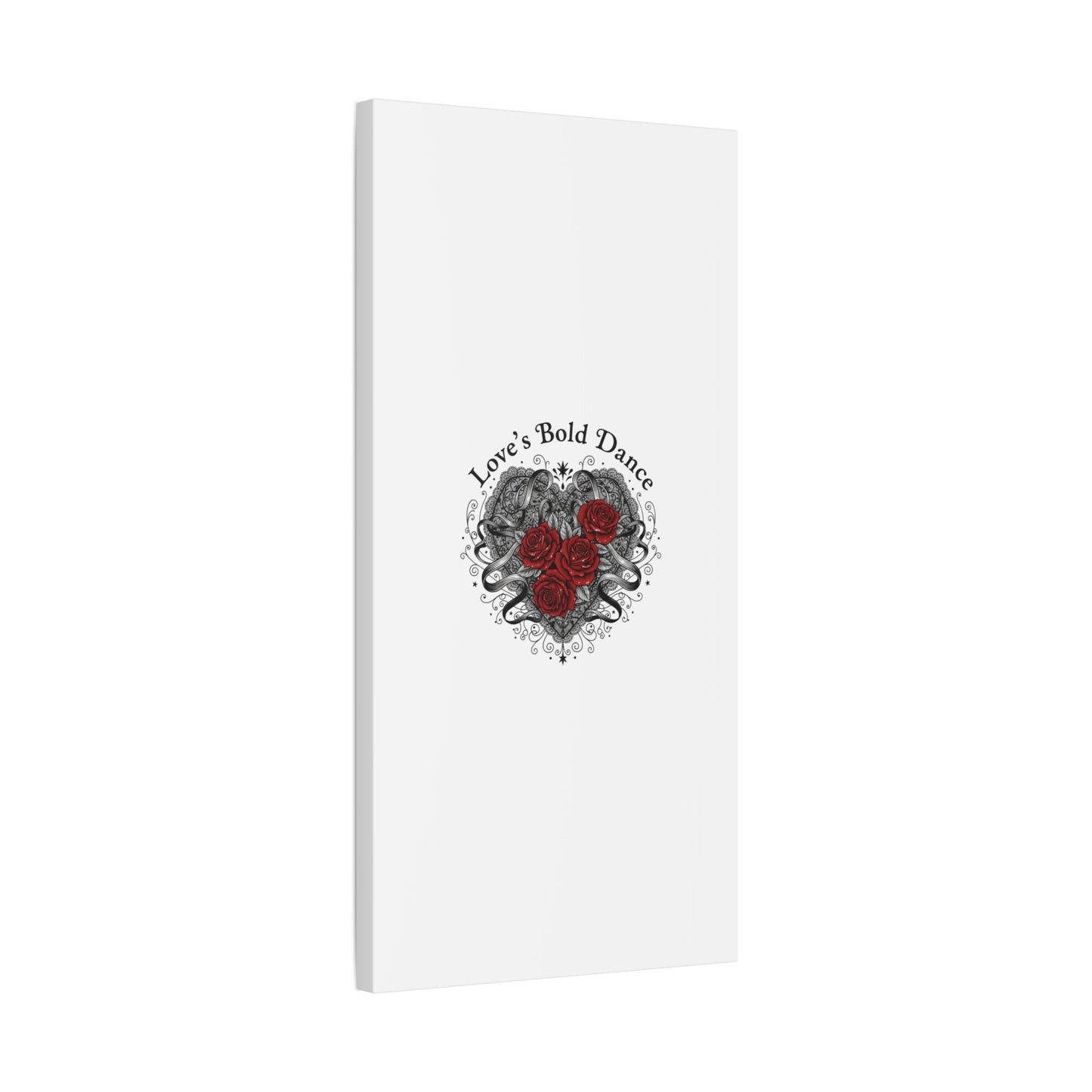 Gothic Romance Heart Roses Canvas | Nu Romantic 80s Nostalgia, Valentine Punk - AKYCO