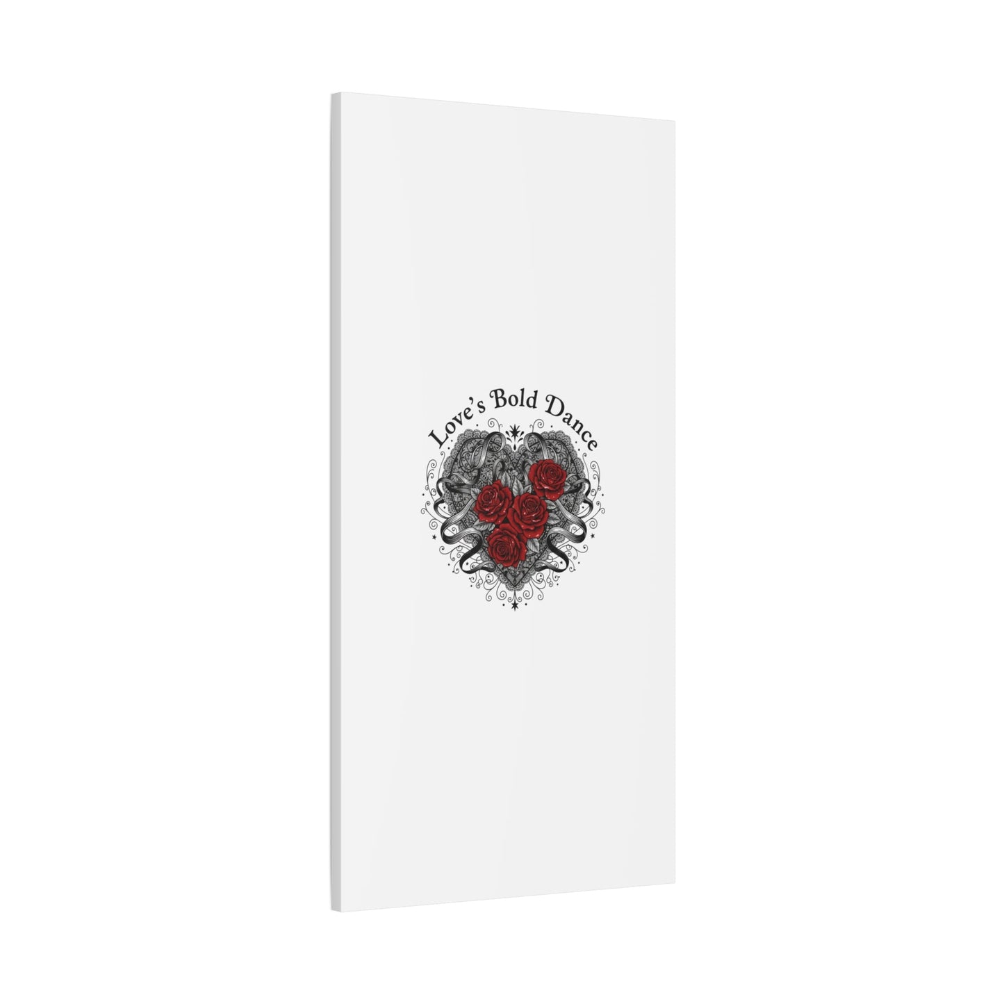 Gothic Romance Heart Roses Canvas | Nu Romantic 80s Nostalgia, Valentine Punk - AKYCO