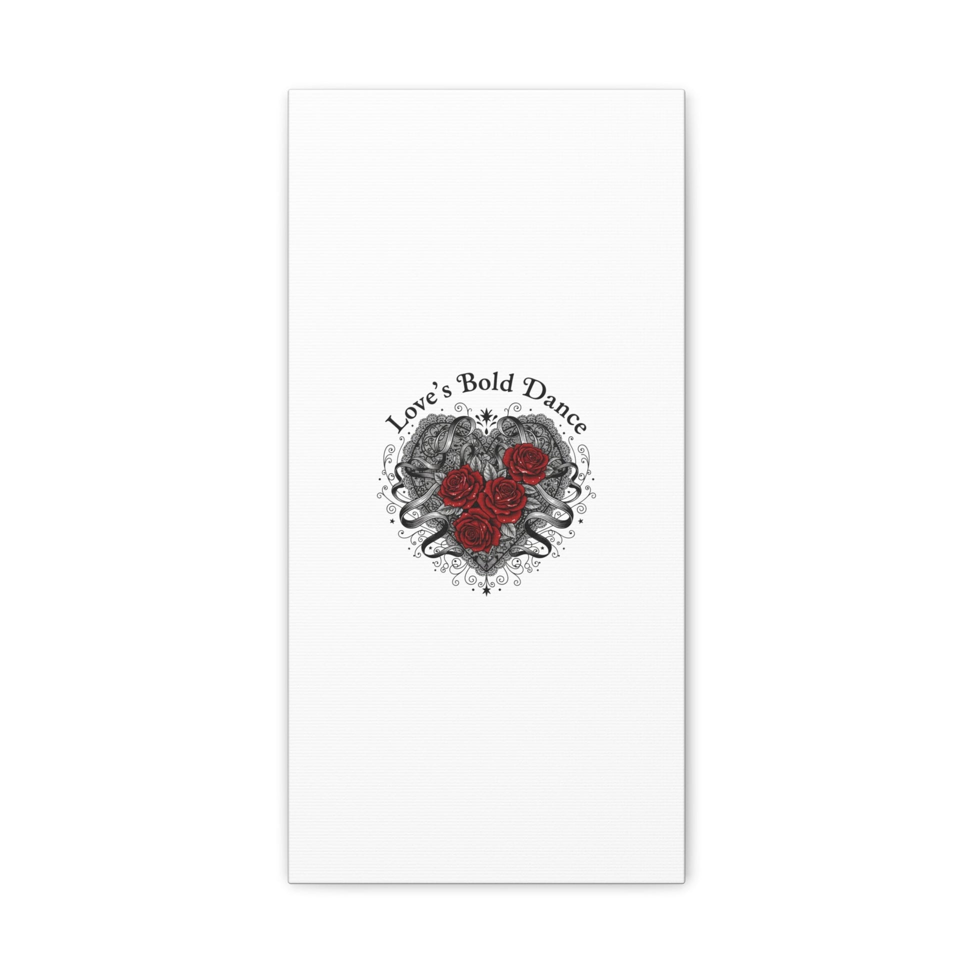 Gothic Romance Heart Roses Canvas | Nu Romantic 80s Nostalgia, Valentine Punk - AKYCO