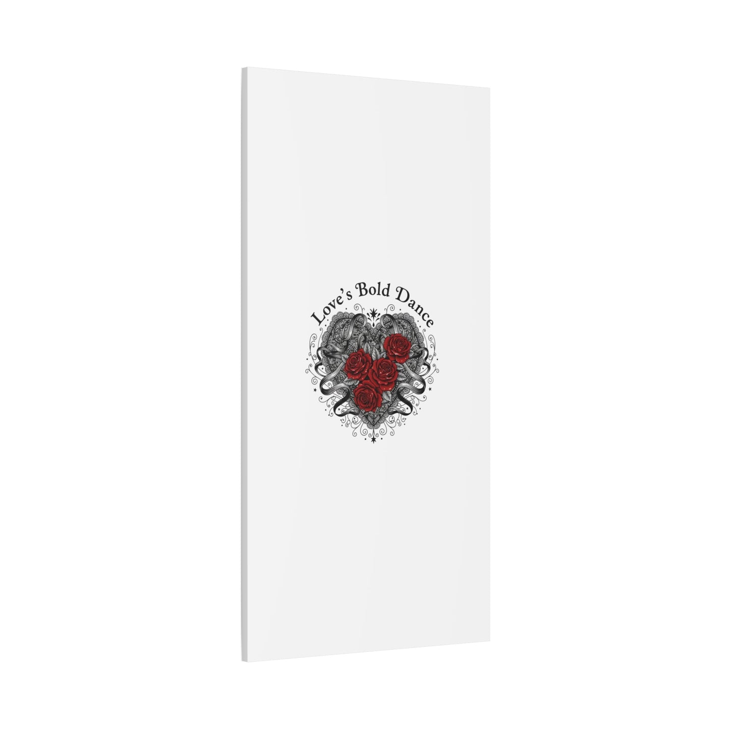 Gothic Romance Heart Roses Canvas | Nu Romantic 80s Nostalgia, Valentine Punk - AKYCO