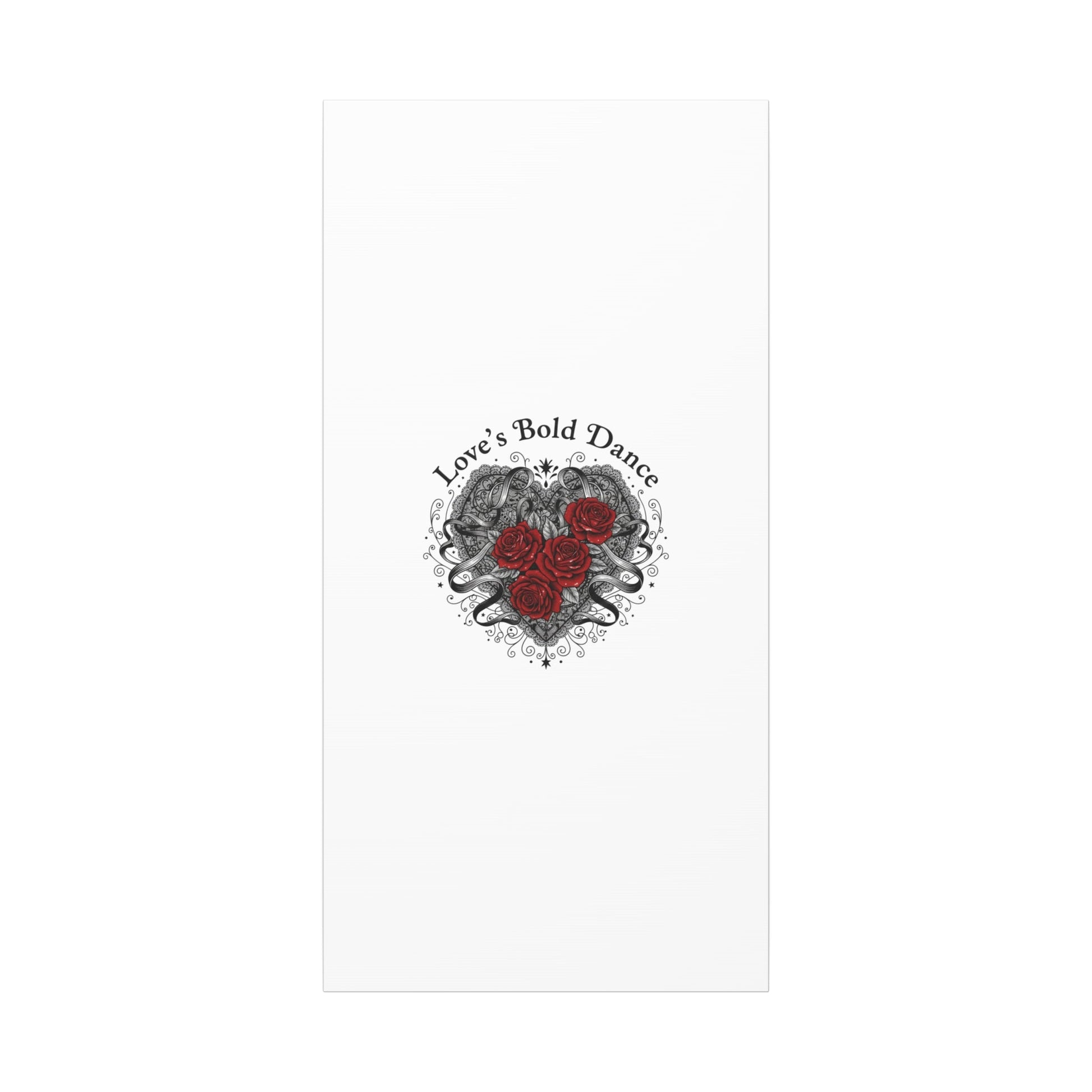 Gothic Romance Heart Roses Canvas | Nu Romantic 80s Nostalgia, Valentine Punk - AKYCO