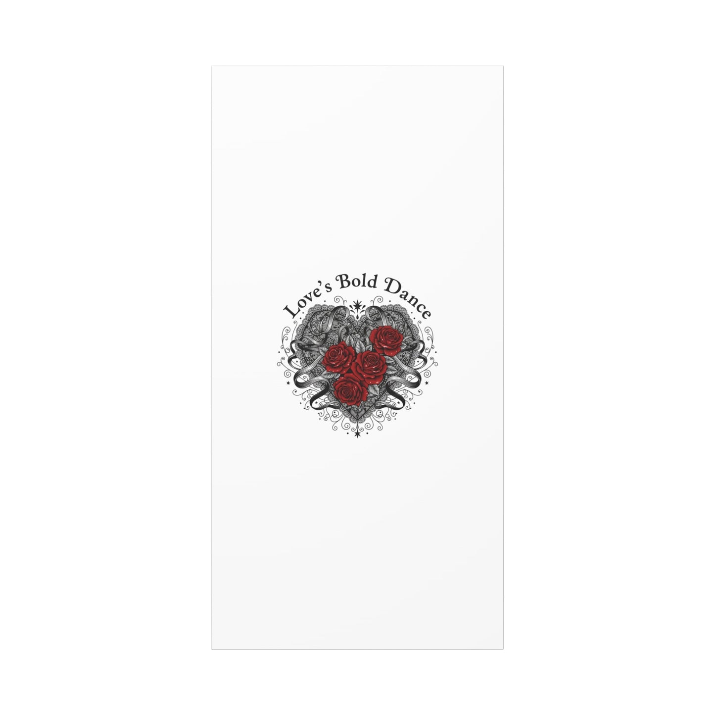 Gothic Romance Heart Roses Canvas | Nu Romantic 80s Nostalgia, Valentine Punk - AKYCO