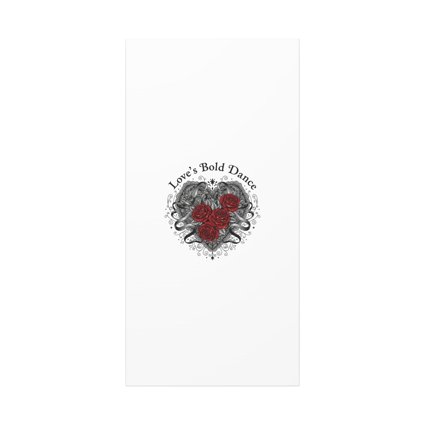 Gothic Romance Heart Roses Canvas | Nu Romantic 80s Nostalgia, Valentine Punk - AKYCO