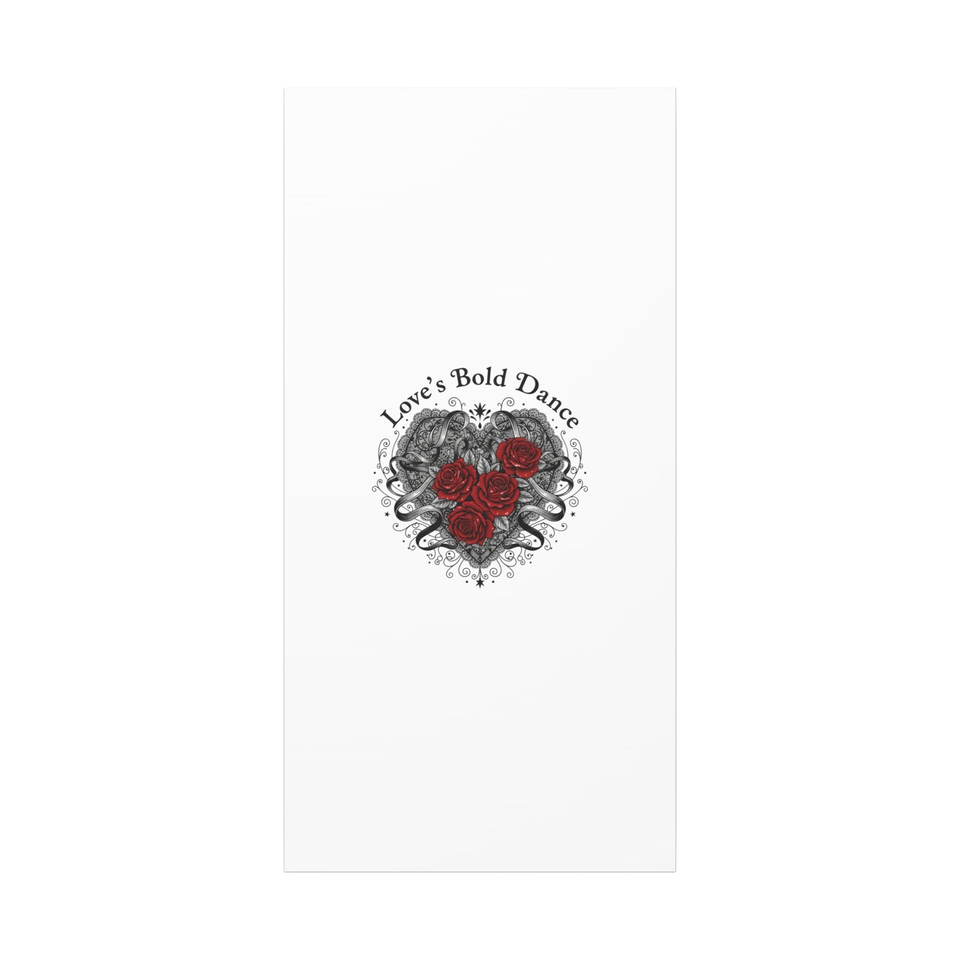 Gothic Romance Heart Roses Canvas | Nu Romantic 80s Nostalgia, Valentine Punk - AKYCO