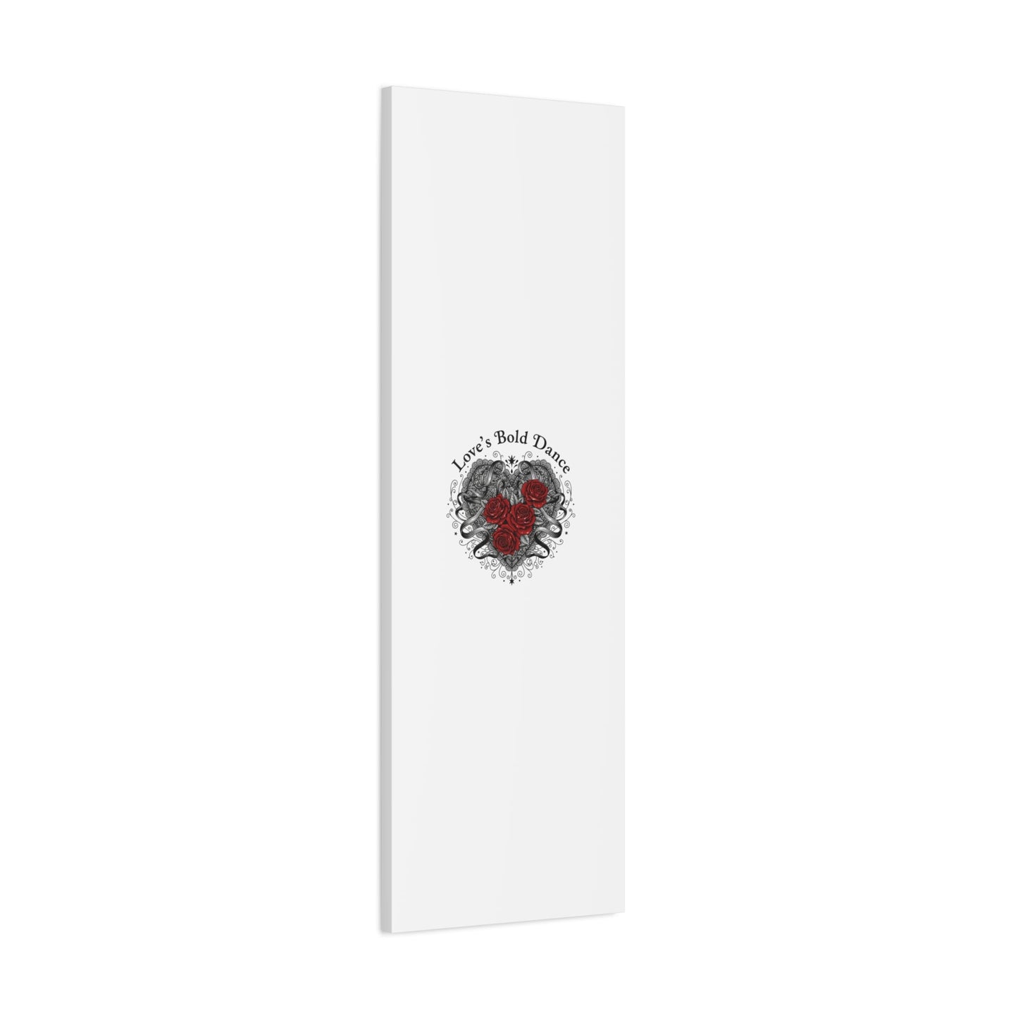 Gothic Romance Heart Roses Canvas | Nu Romantic 80s Nostalgia, Valentine Punk - AKYCO