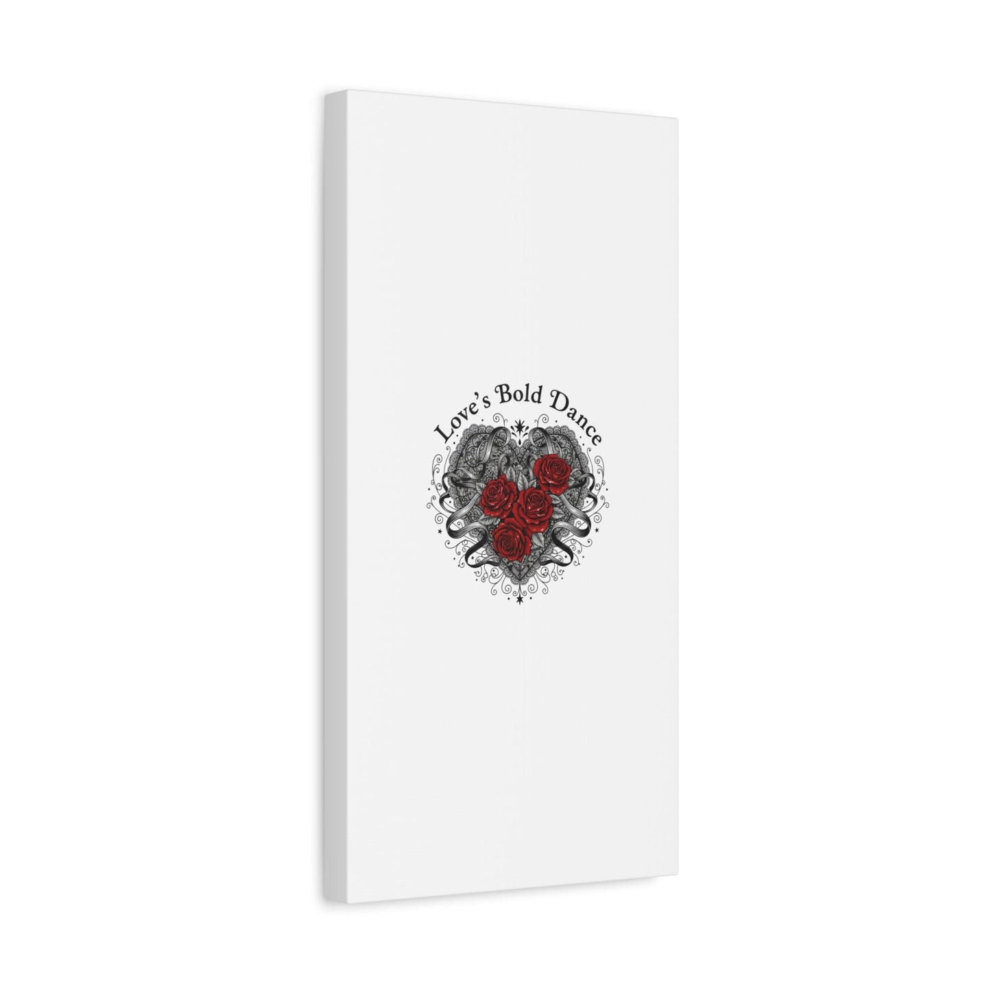 Gothic Romance Heart Roses Canvas | Nu Romantic 80s Nostalgia, Valentine Punk - AKYCO