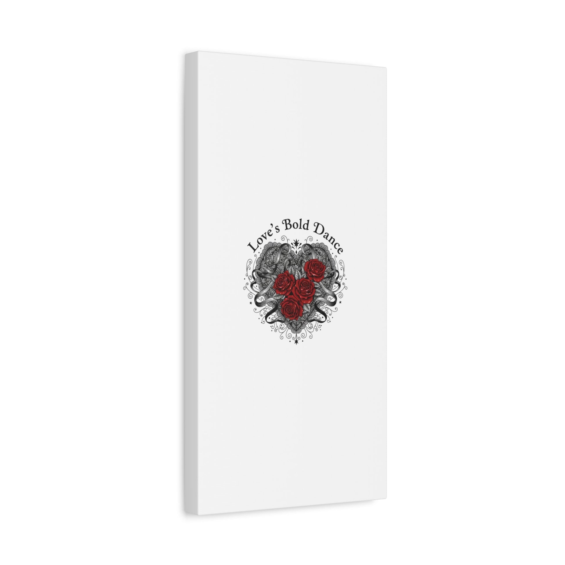 Gothic Romance Heart Roses Canvas | Nu Romantic 80s Nostalgia, Valentine Punk - AKYCO