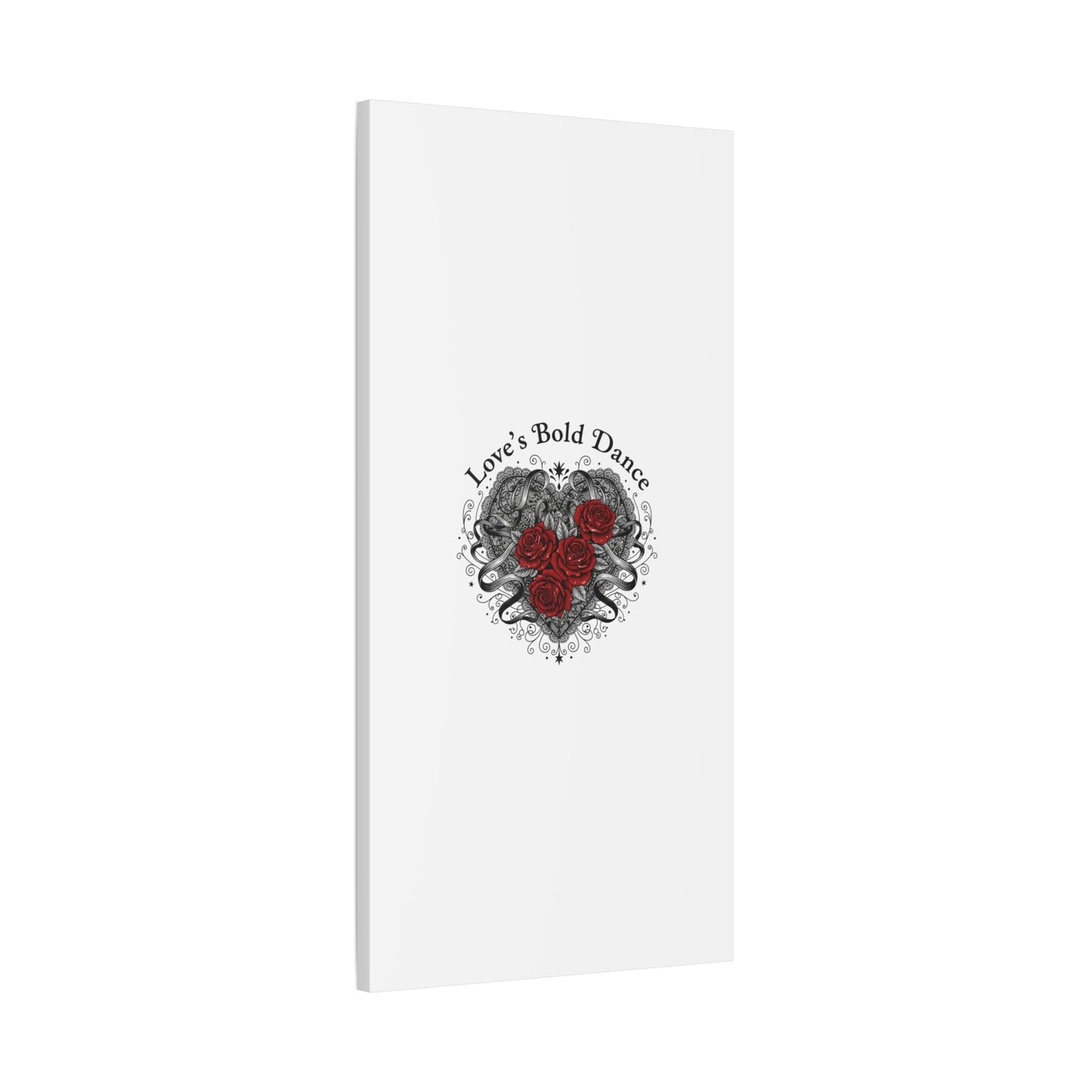 Gothic Romance Heart Roses Canvas | Nu Romantic 80s Nostalgia, Valentine Punk - AKYCO
