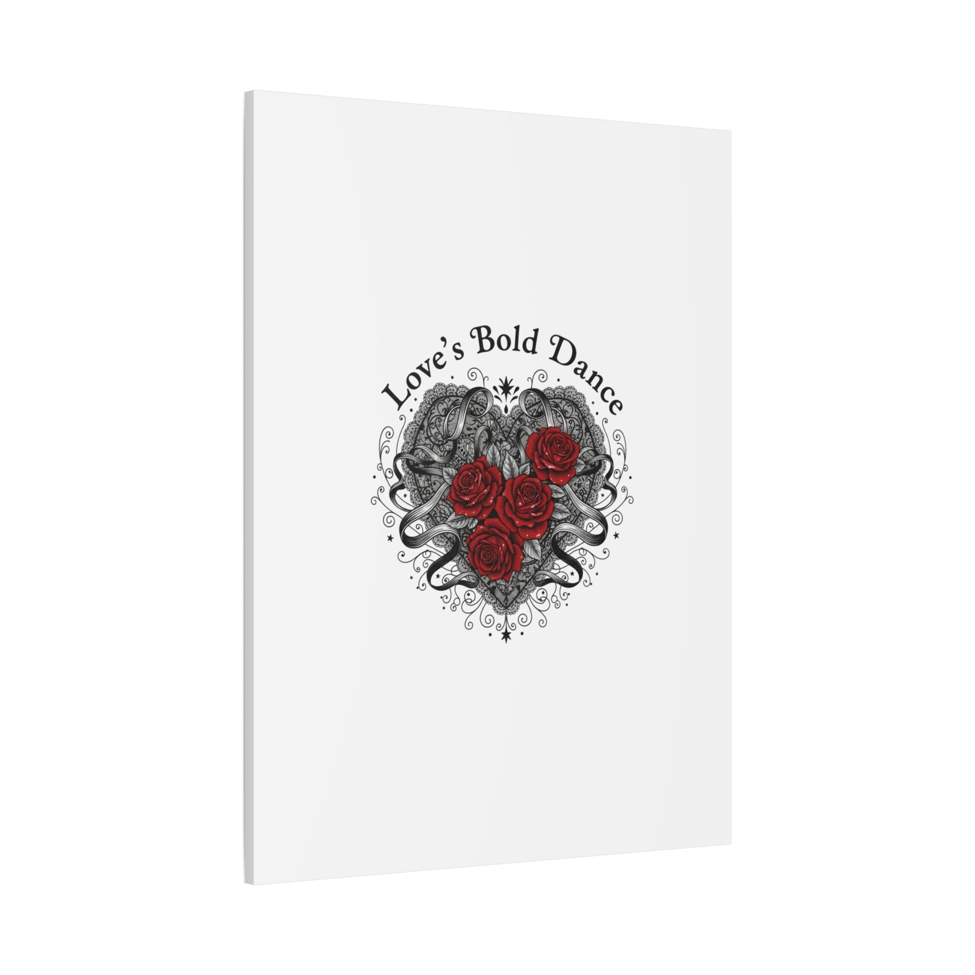 Gothic Romance Heart Roses Canvas | Nu Romantic 80s Nostalgia, Valentine Punk - AKYCO